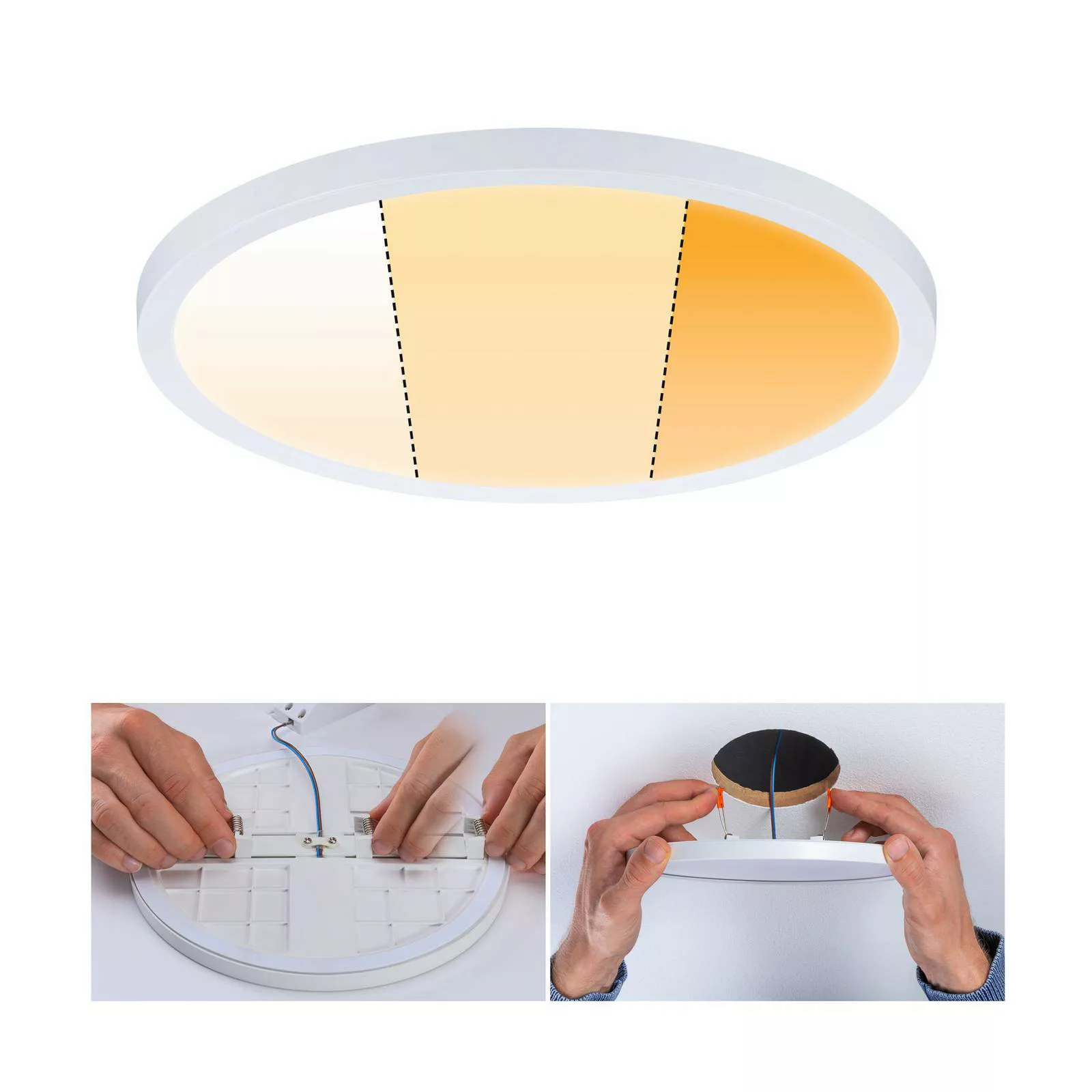 LED Deckenleuchte Areo Varifit in Weiß-matt 16W 1500lm IP44 dim to warm 230 günstig online kaufen