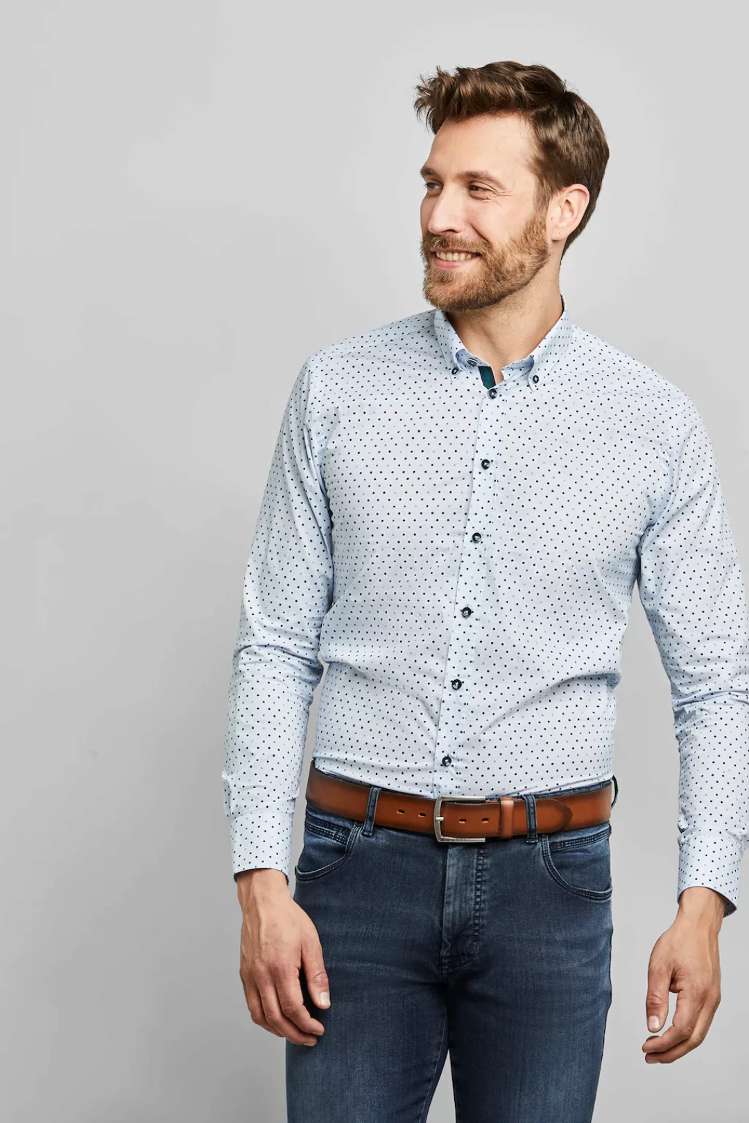 bugatti Langarmhemd, besonders angenehm auf der Haut günstig online kaufen