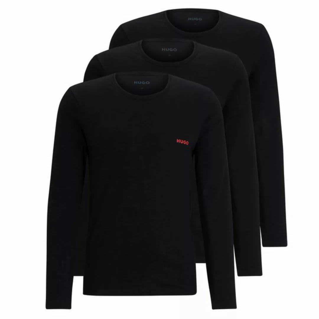 HUGO T-Shirt HUGO Herren Ls-Shirt Rn Triplet Longsleeve, Black günstig online kaufen