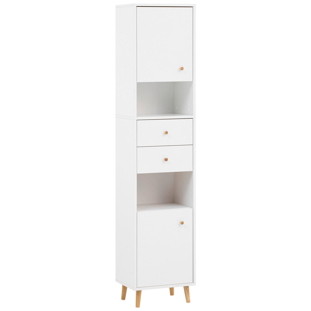 Hochschrank Bjarne weiß matt B/H/T: ca. 40,3x180,6x33,05 cm günstig online kaufen