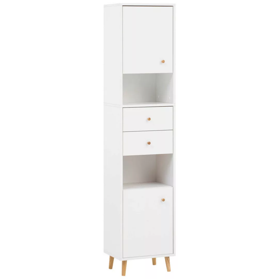 Hochschrank Bjarne weiß matt B/H/T: ca. 40,3x180,6x33,05 cm günstig online kaufen