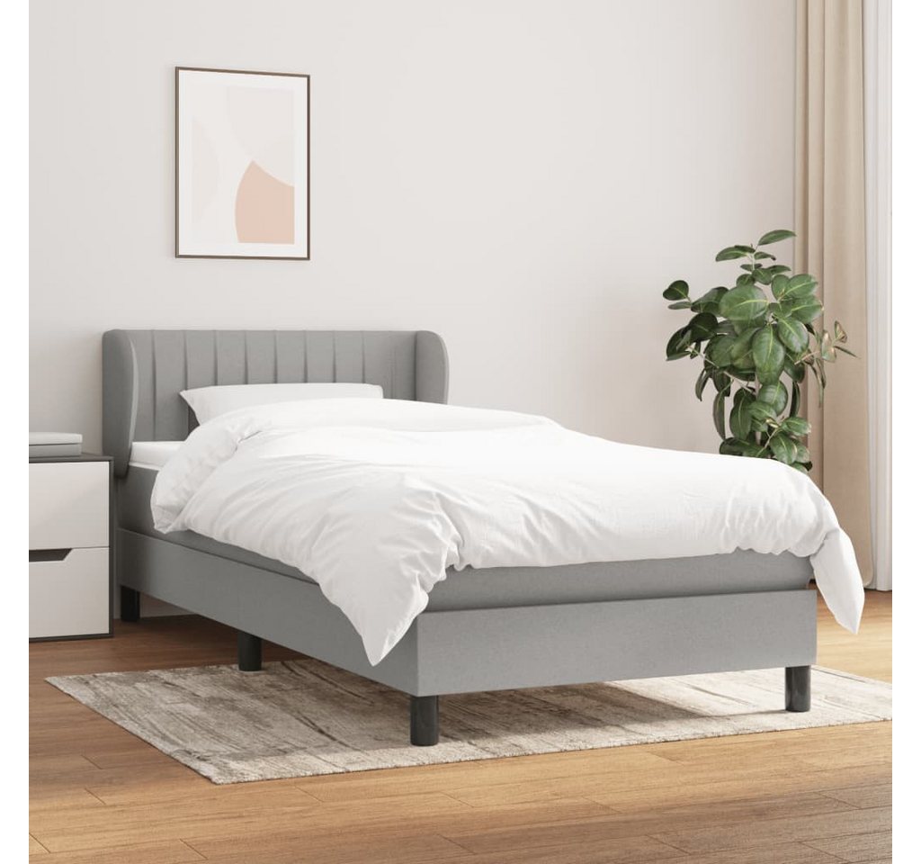 Vidaxl Boxspringbett Mit Matratze Blau 100x200 Cm Stoff günstig online kaufen