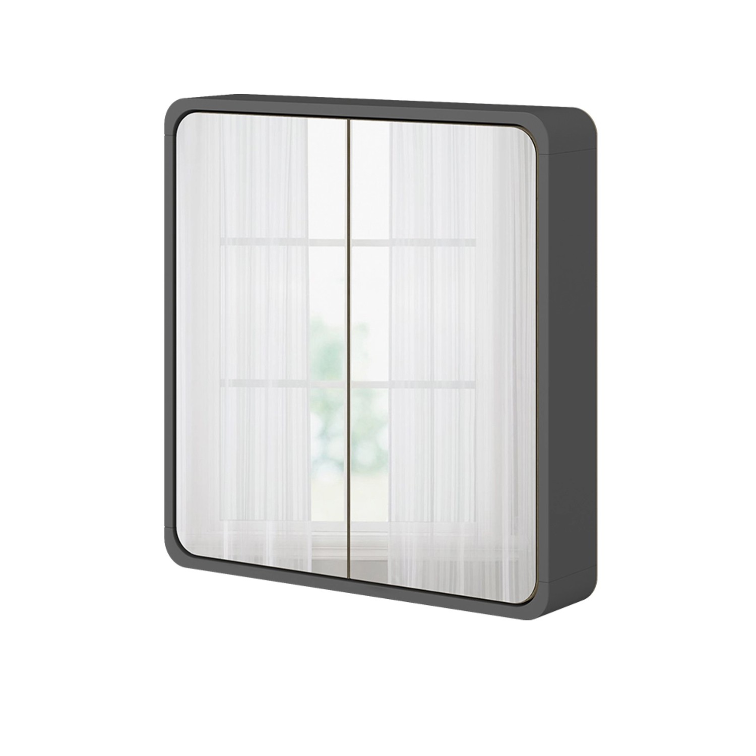 Vicco Badezimmerspiegelschrank Arla Anthrazit 60 x 60 cm günstig online kaufen