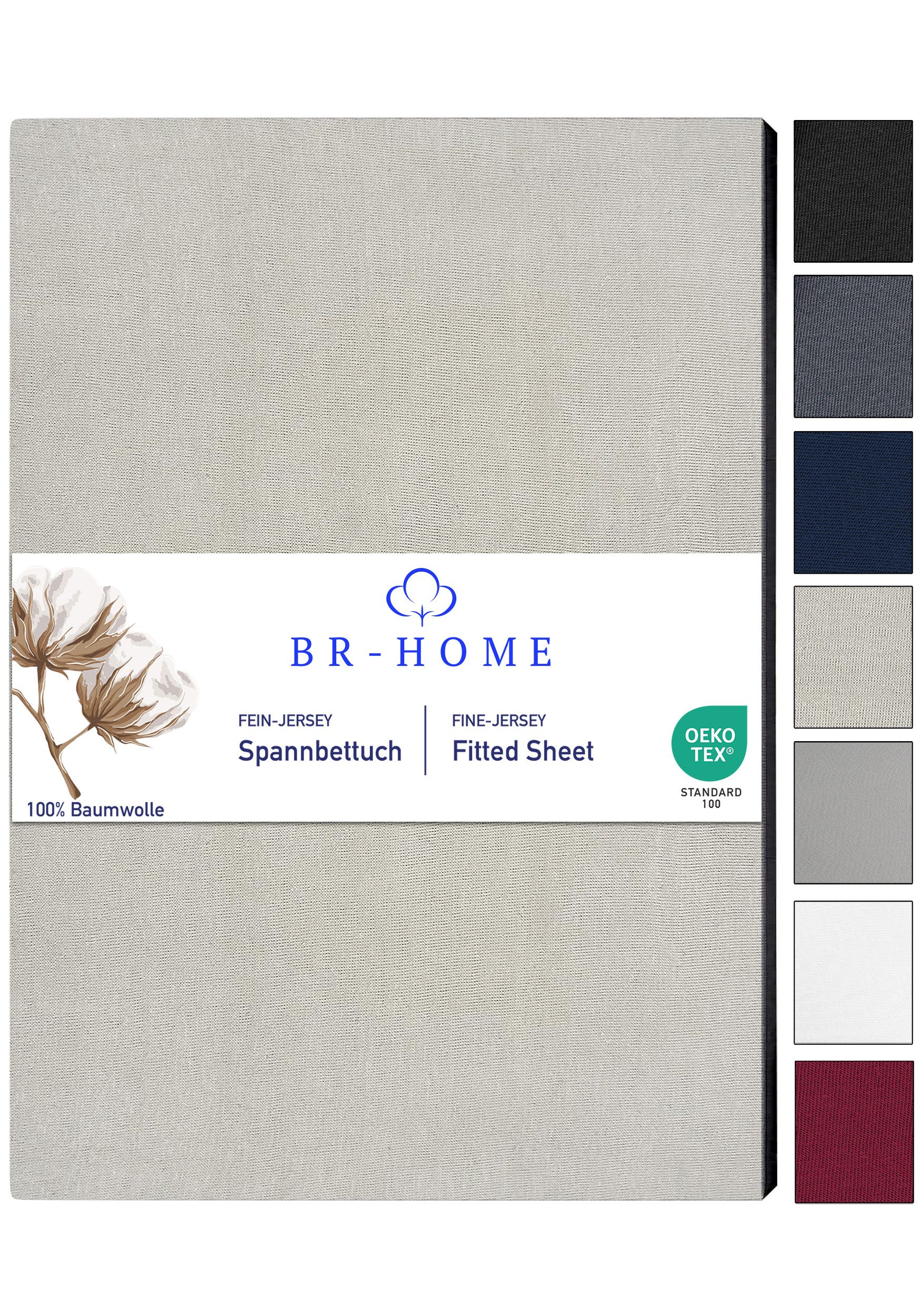BR-Home Spannbettlaken bis zu 25cm, 100% günstig online kaufen
