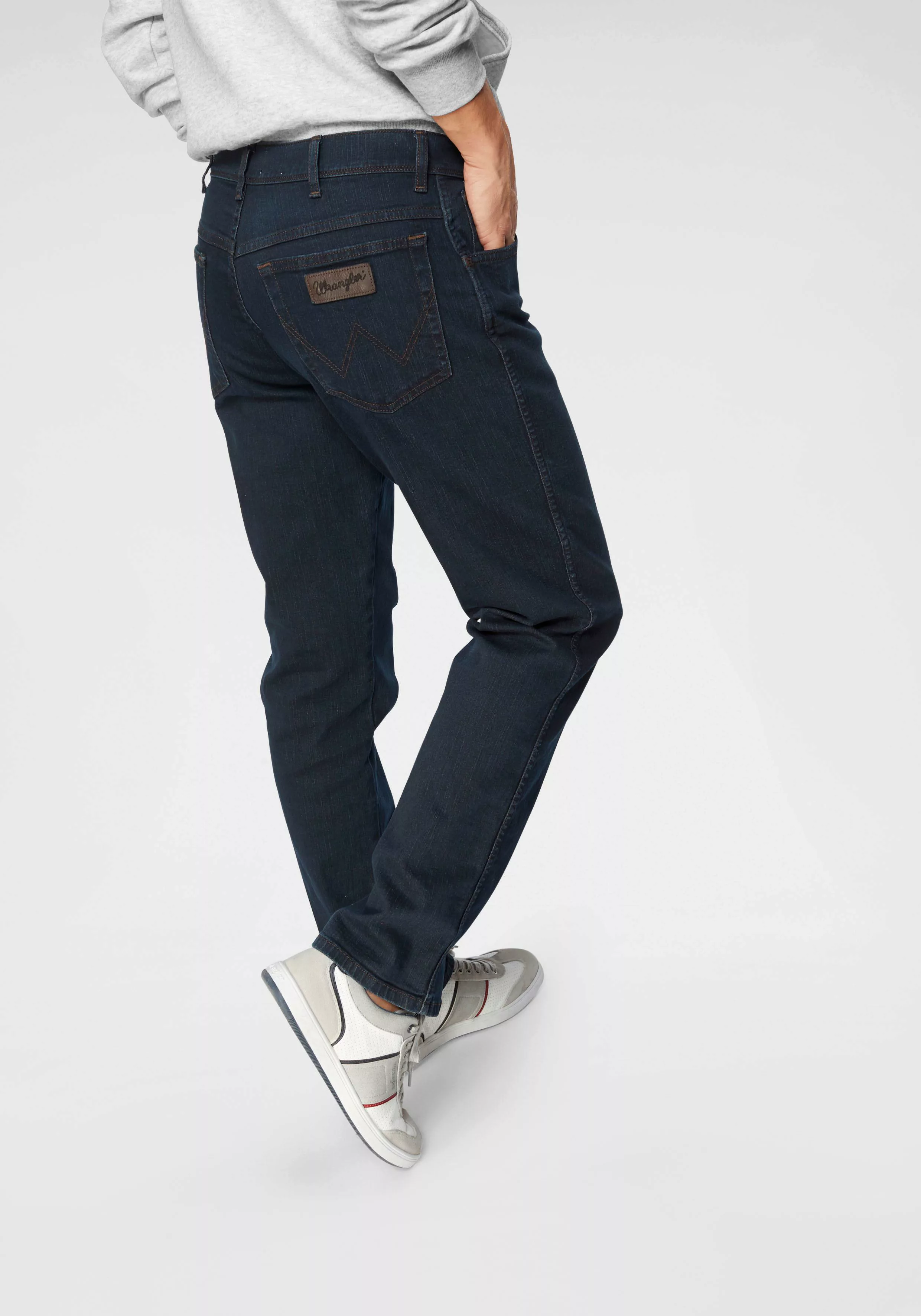 Wrangler Texas Stretch Herren Jeans - Regular Fit - Blue Black - Black Over günstig online kaufen