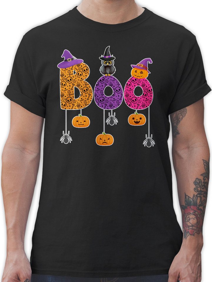 Shirtracer T-Shirt Boo Halloween I Spooky Halloween Halloween Kostüme Herre günstig online kaufen