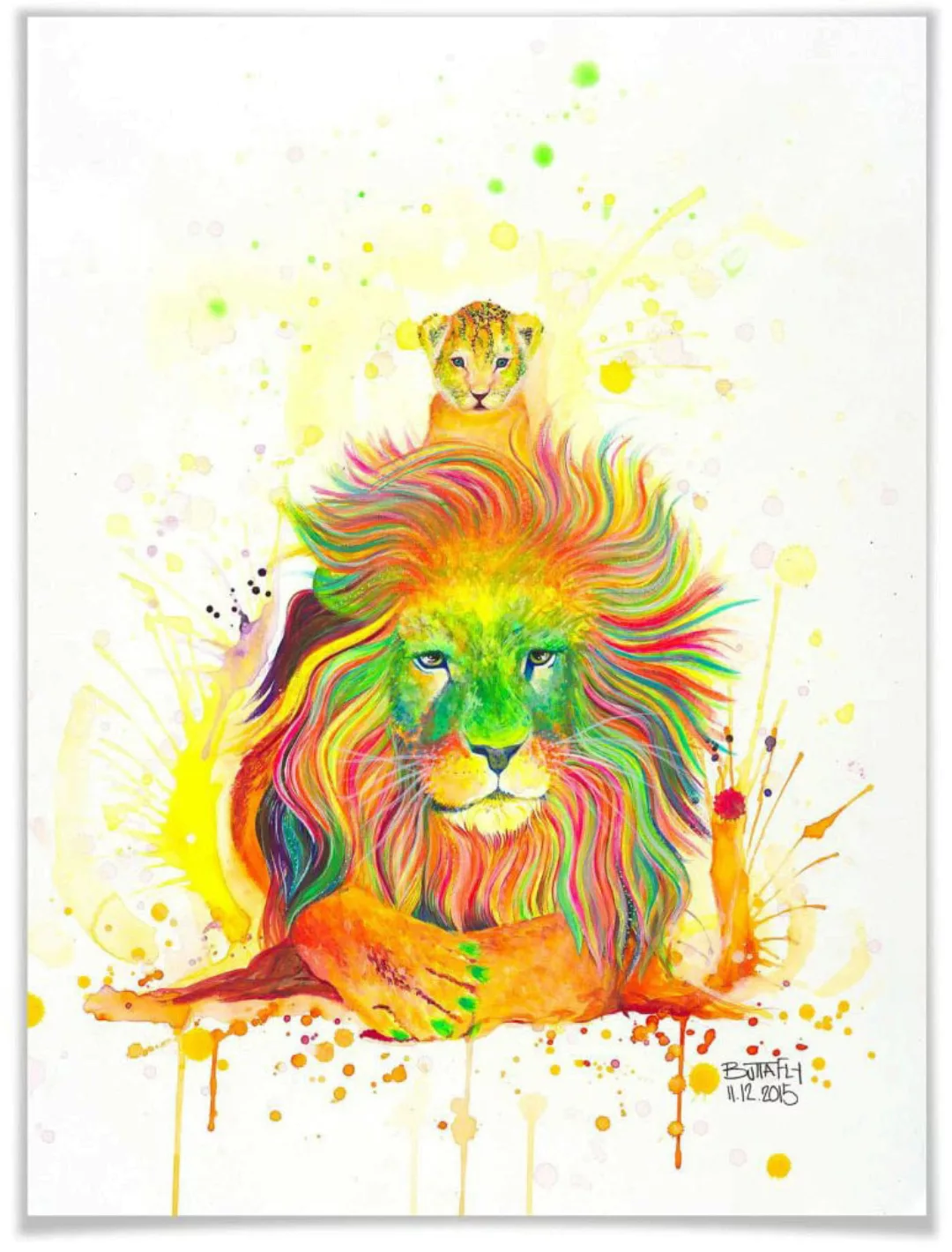 Wall-Art Poster »A Kings Pride König der Löwen«, Schriftzug, (1 St.) günstig online kaufen