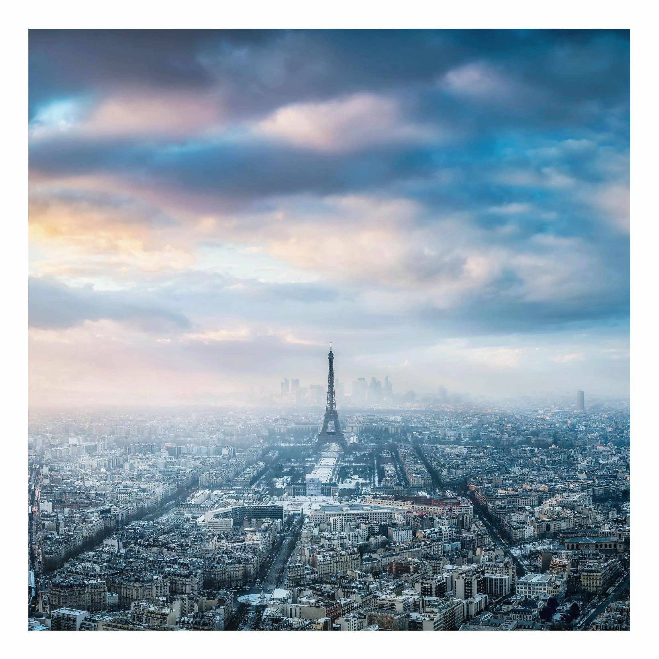 Alu-Dibond Bild Winter in Paris günstig online kaufen