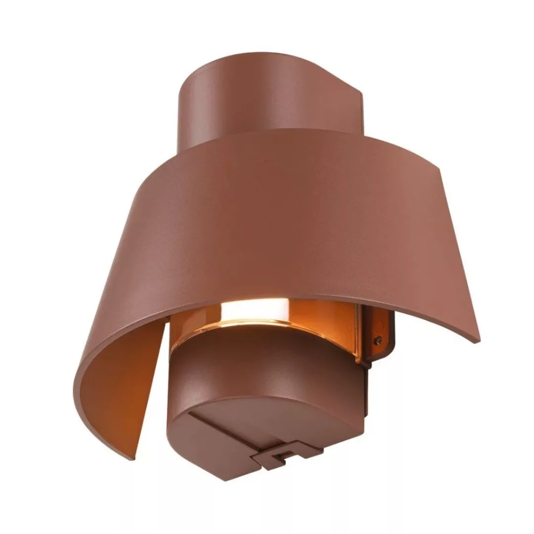 SLV Wandlampe Photoni, rostfarben, Aluminium, Breite 25 cm günstig online kaufen