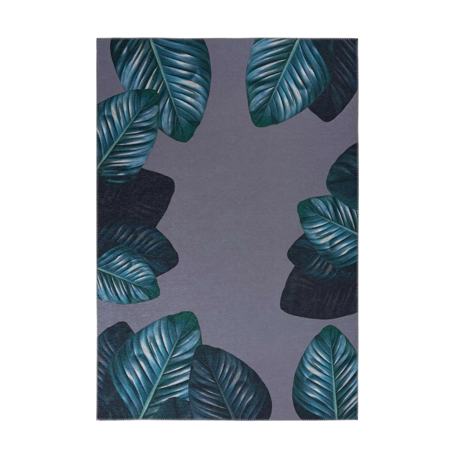 MeGusta Flachflor Teppich Modern Schwarz - Grün Polyester 80x150 cm Mariane günstig online kaufen
