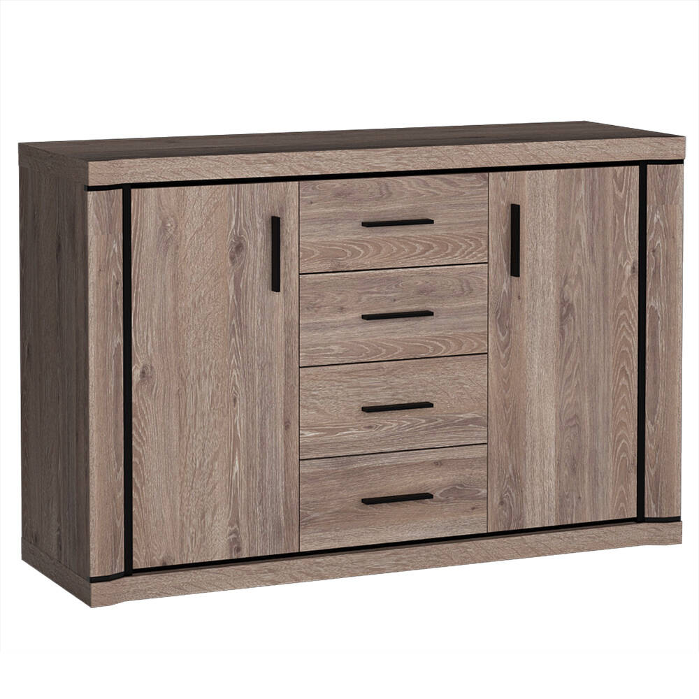 Sideboard 137cm in Trüffel Eiche DUNEDIN-161 günstig online kaufen