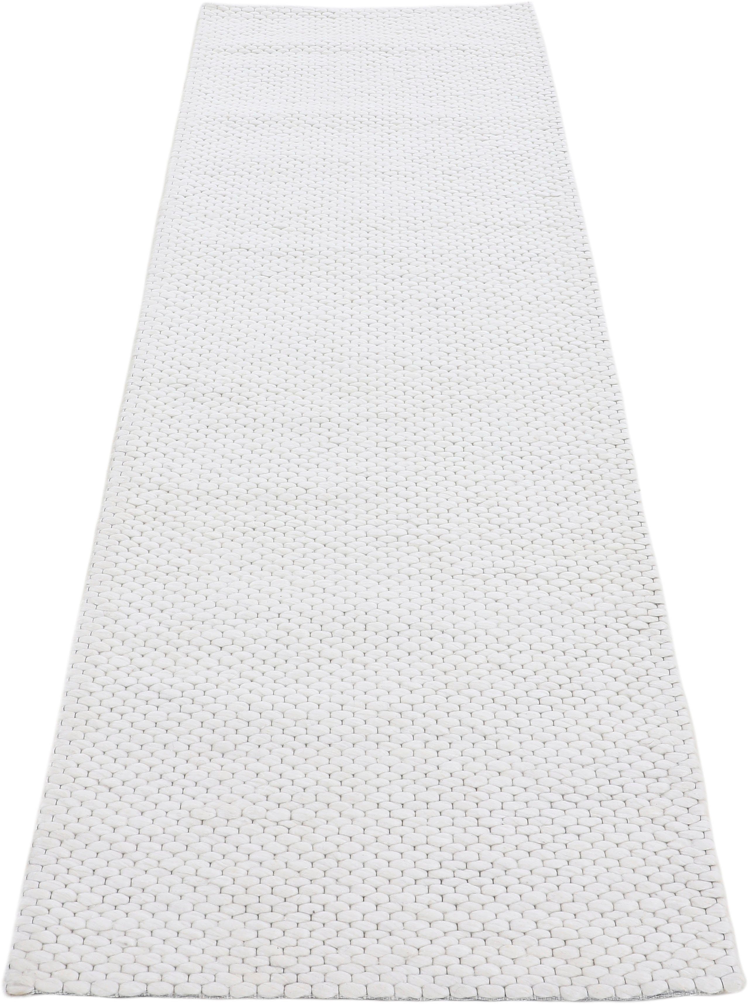 carpetfine Wollteppich »Sina, auch als Läufer«, rechteckig, 14 mm Höhe, Han günstig online kaufen