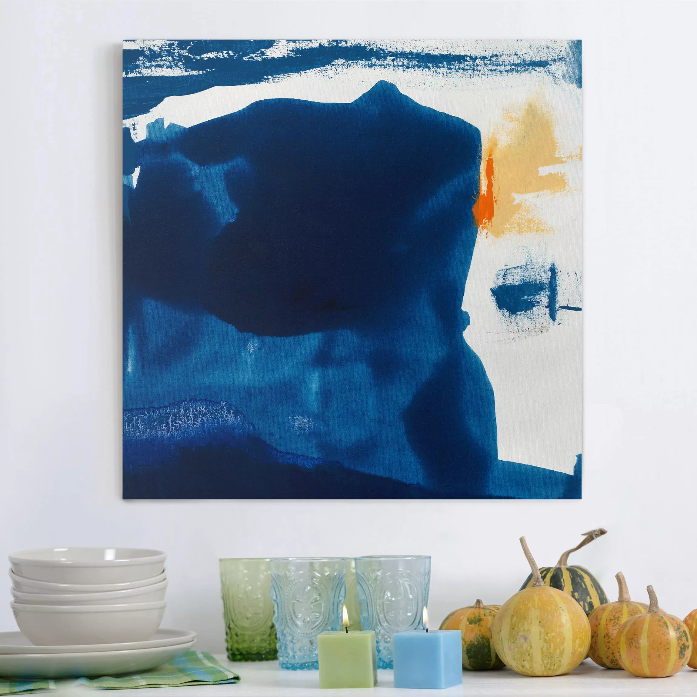 Leinwandbild Abstrakt - Quadrat Tag am Meer II günstig online kaufen