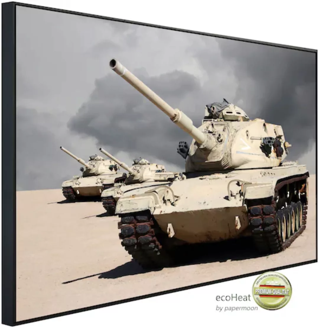 Papermoon Infrarotheizung »Kriegspanzer in der Wüste«, sehr angenehme Strah günstig online kaufen