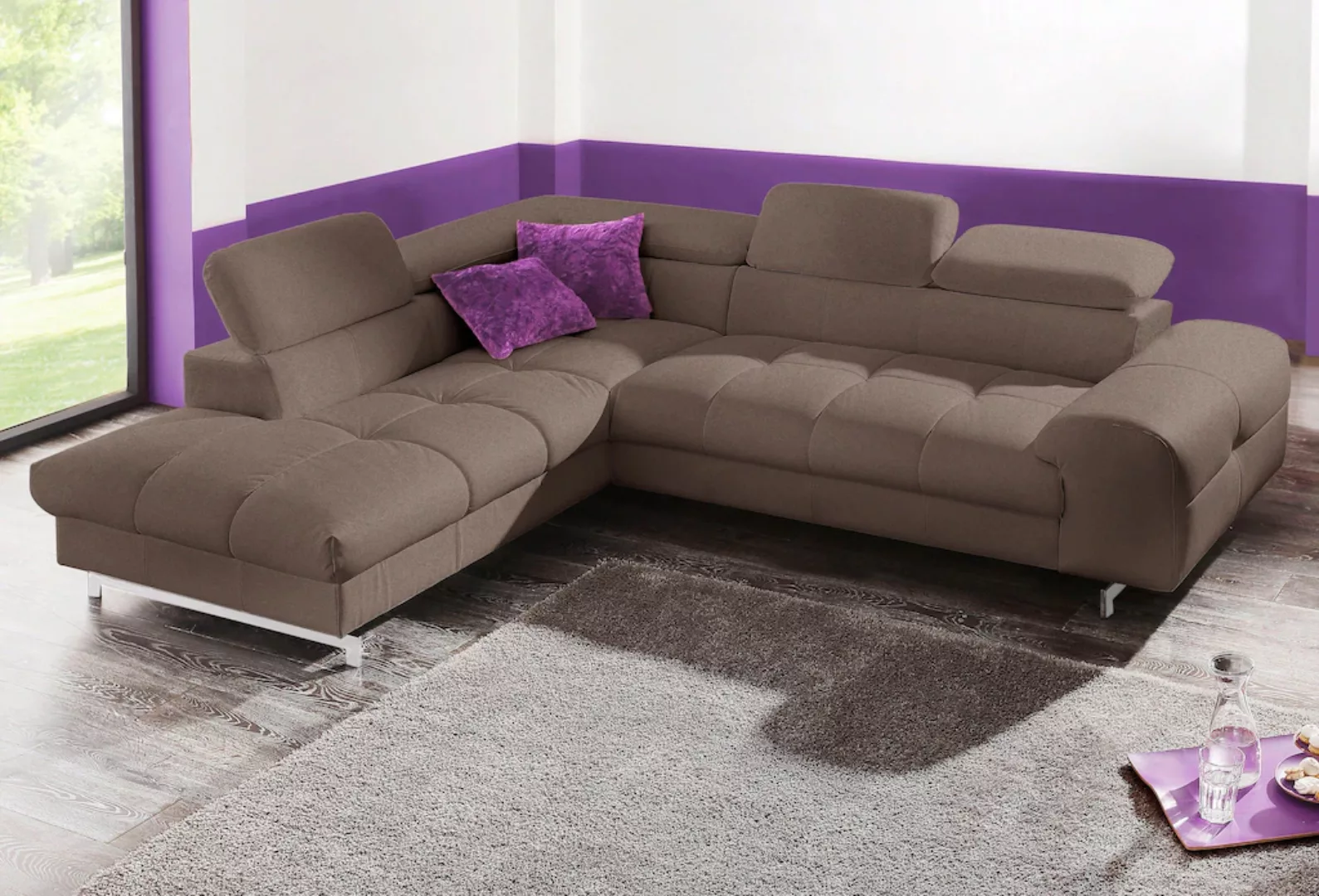 COTTA Polstergarnitur "Chef L-Form", (Set), Set bestehend aus: Ecksofa mit günstig online kaufen