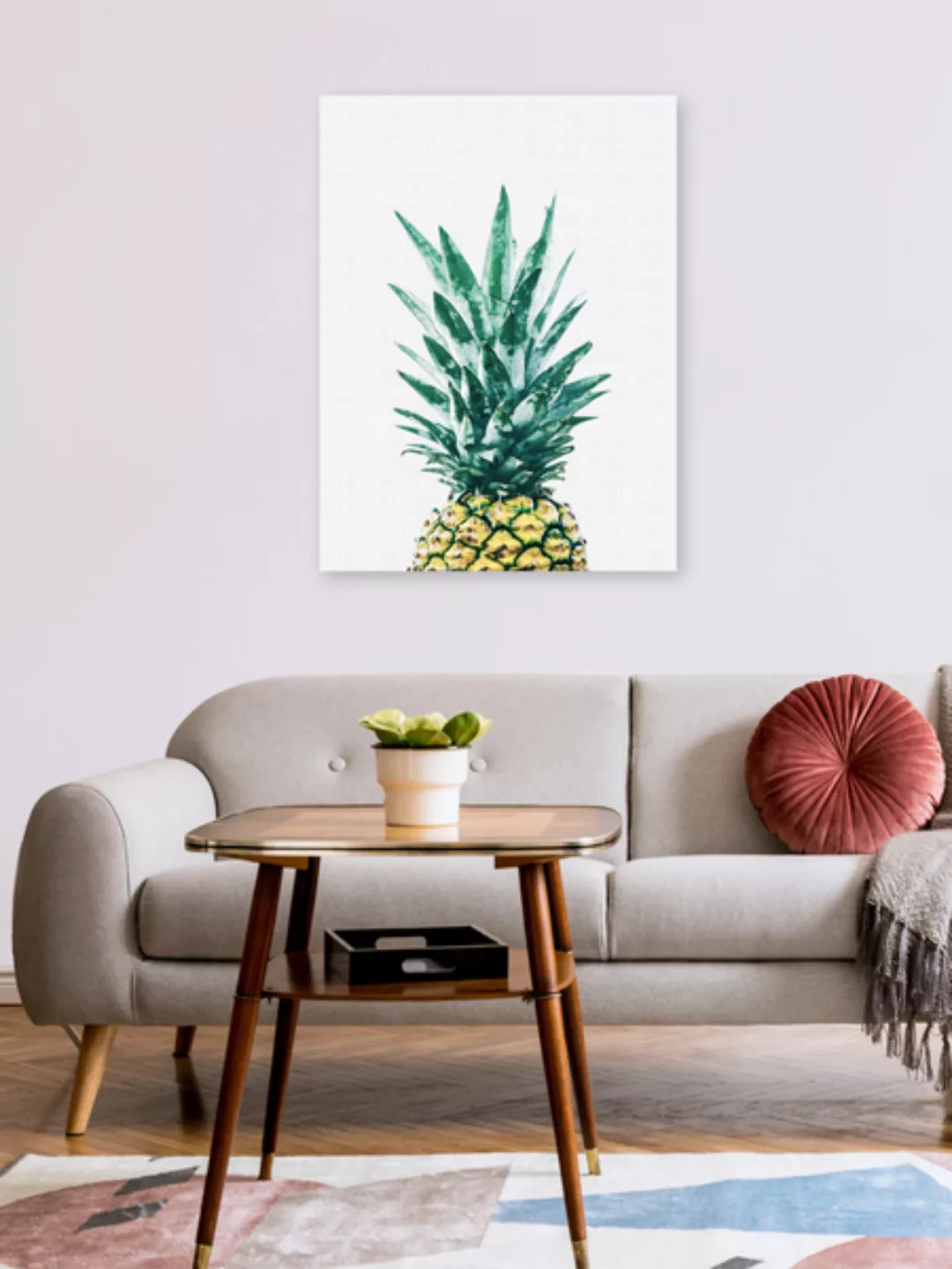 Poster / Leinwandbild - Pineapple No1 günstig online kaufen