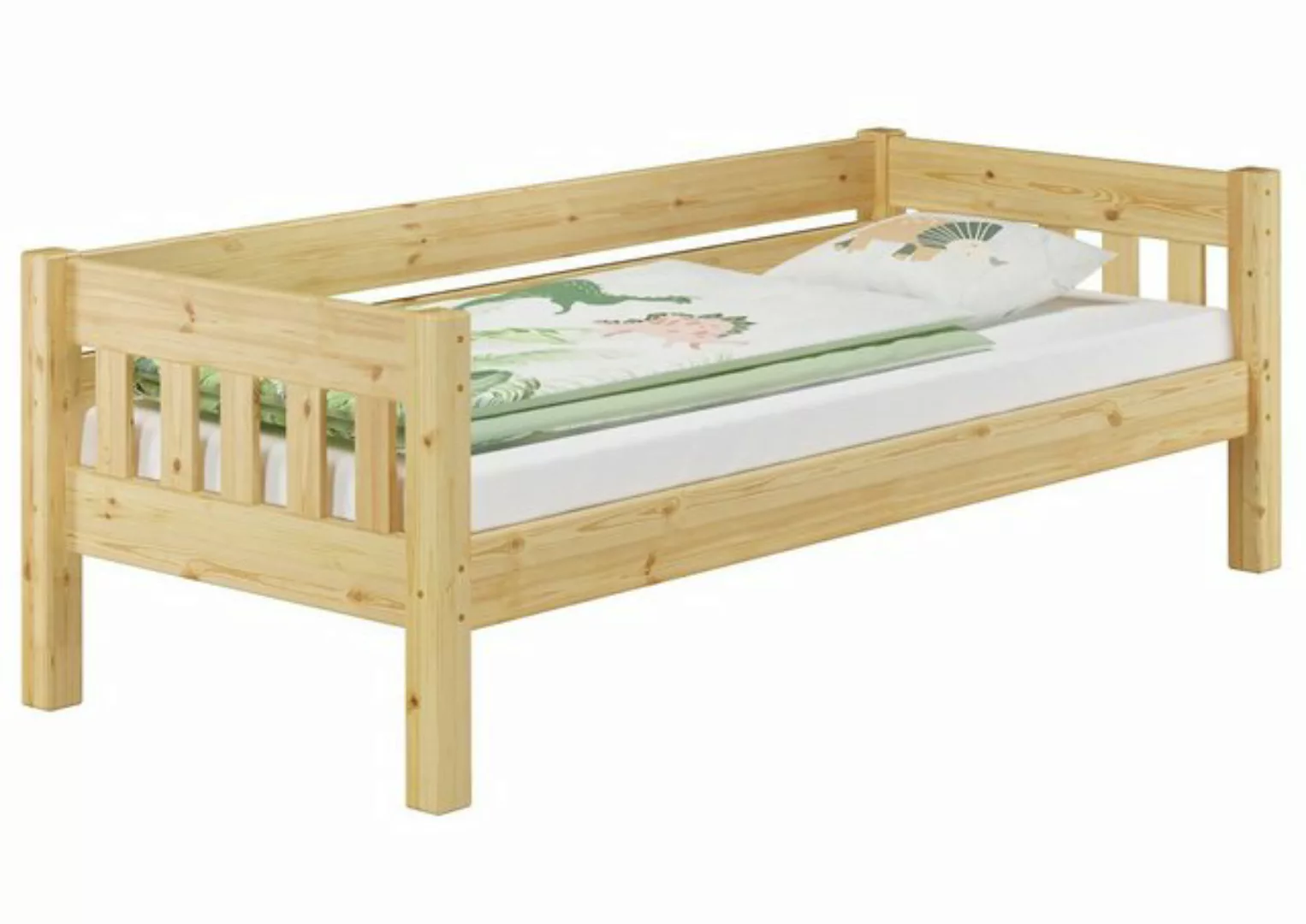 ERST-HOLZ Bett Futonbett Kieferbett Natur 90x200 Massivholz, Kieferfarblos günstig online kaufen