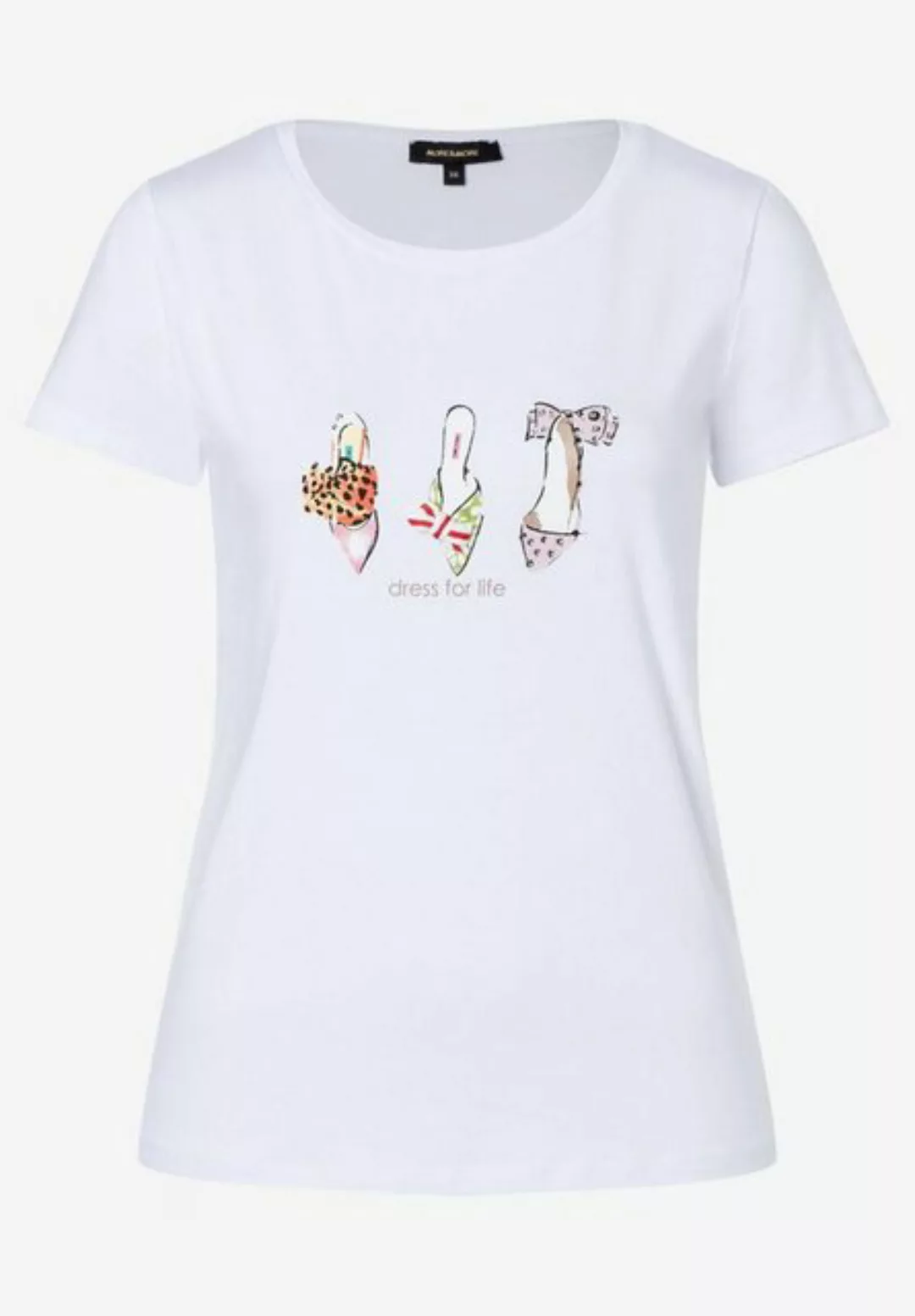 MORE&MORE T-Shirt T-Shirt Print 3 Shoes, white günstig online kaufen