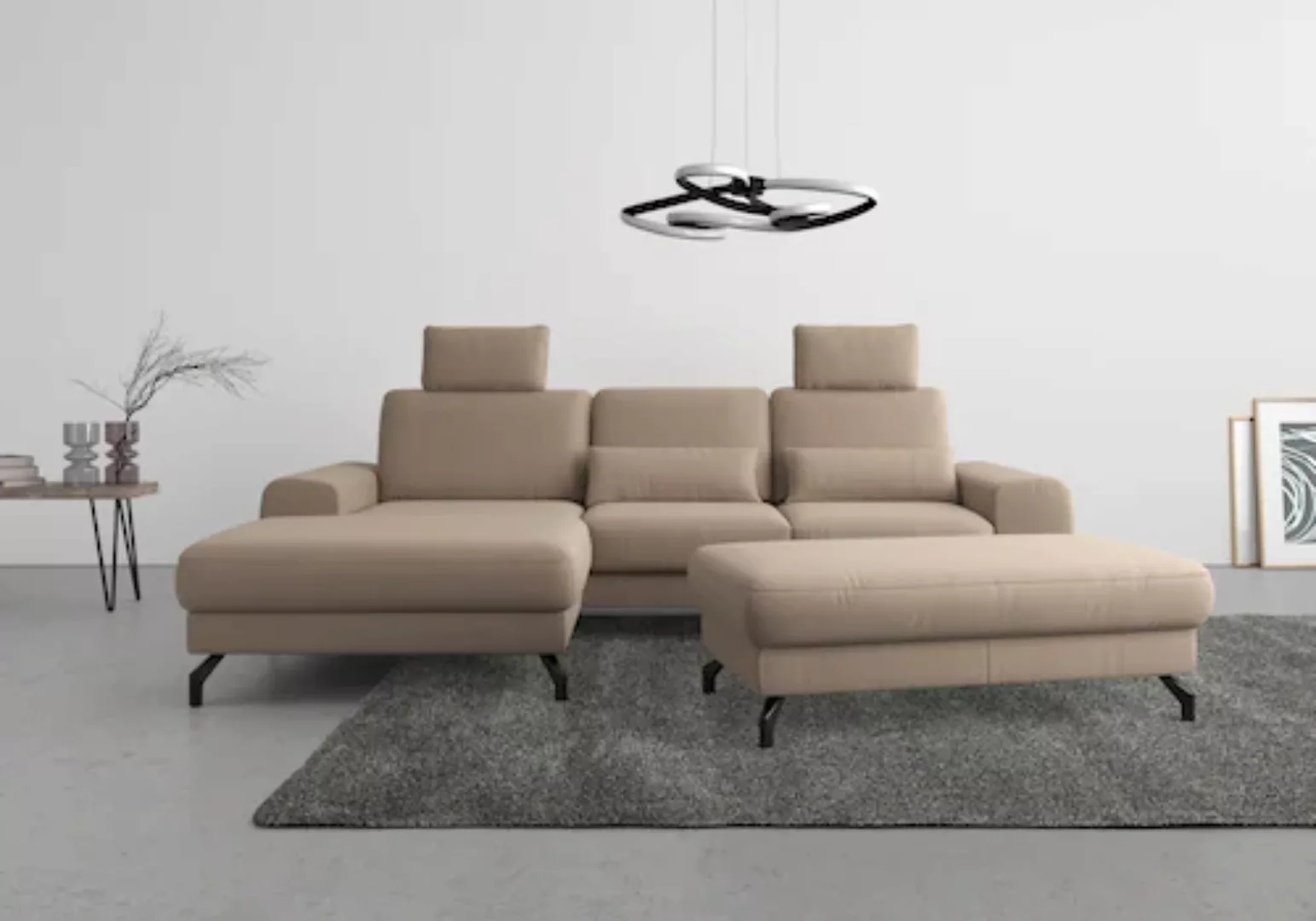 sit&more Ecksofa "Cinturo L-Form", inklusive Sitztiefenverstellung und Fede günstig online kaufen