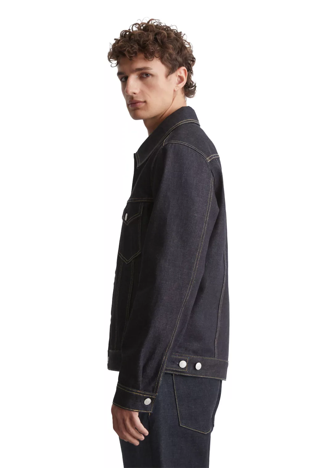 Marc OPolo DENIM Jeansjacke "aus festem Bio-Baumwoll-Denim", ohne Kapuze günstig online kaufen