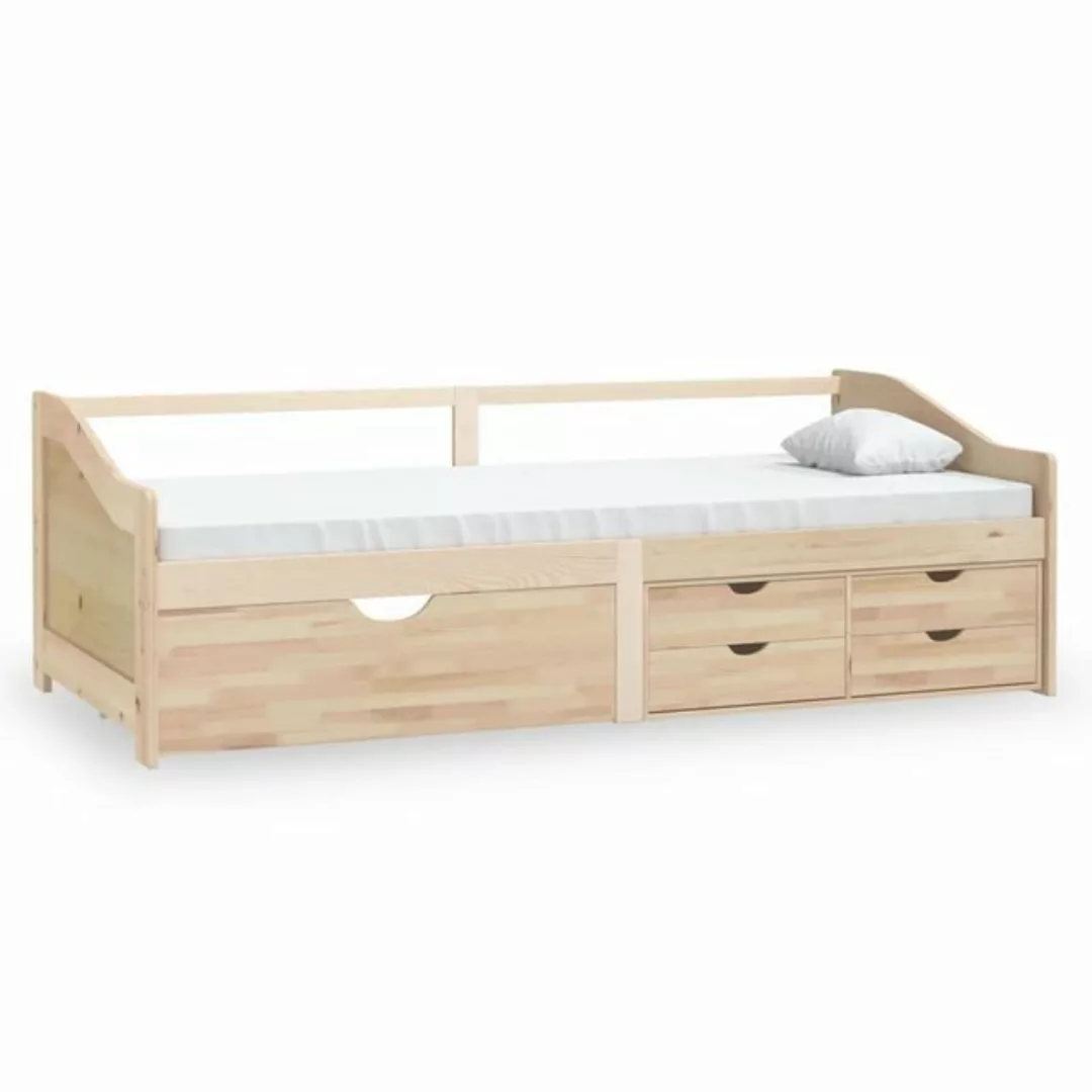furnicato Bett Tagesbett 3-Sitzer mit Schubladen Massivholz Kiefer 90x200 c günstig online kaufen
