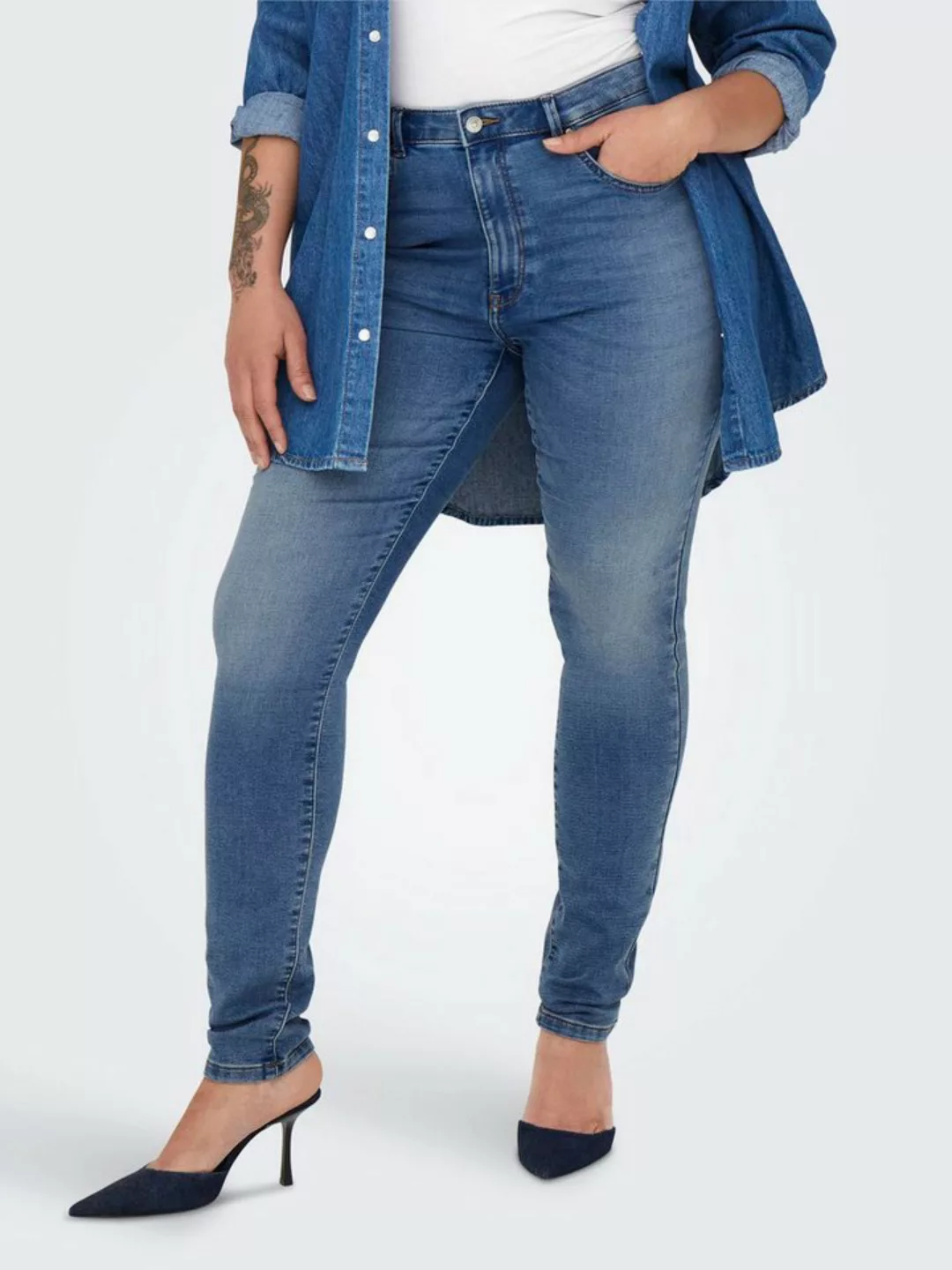 ONLY CARMAKOMA Skinny-fit-Jeans CARFOREVER HIGH HW SKINNY JOGG DNM BJ günstig online kaufen