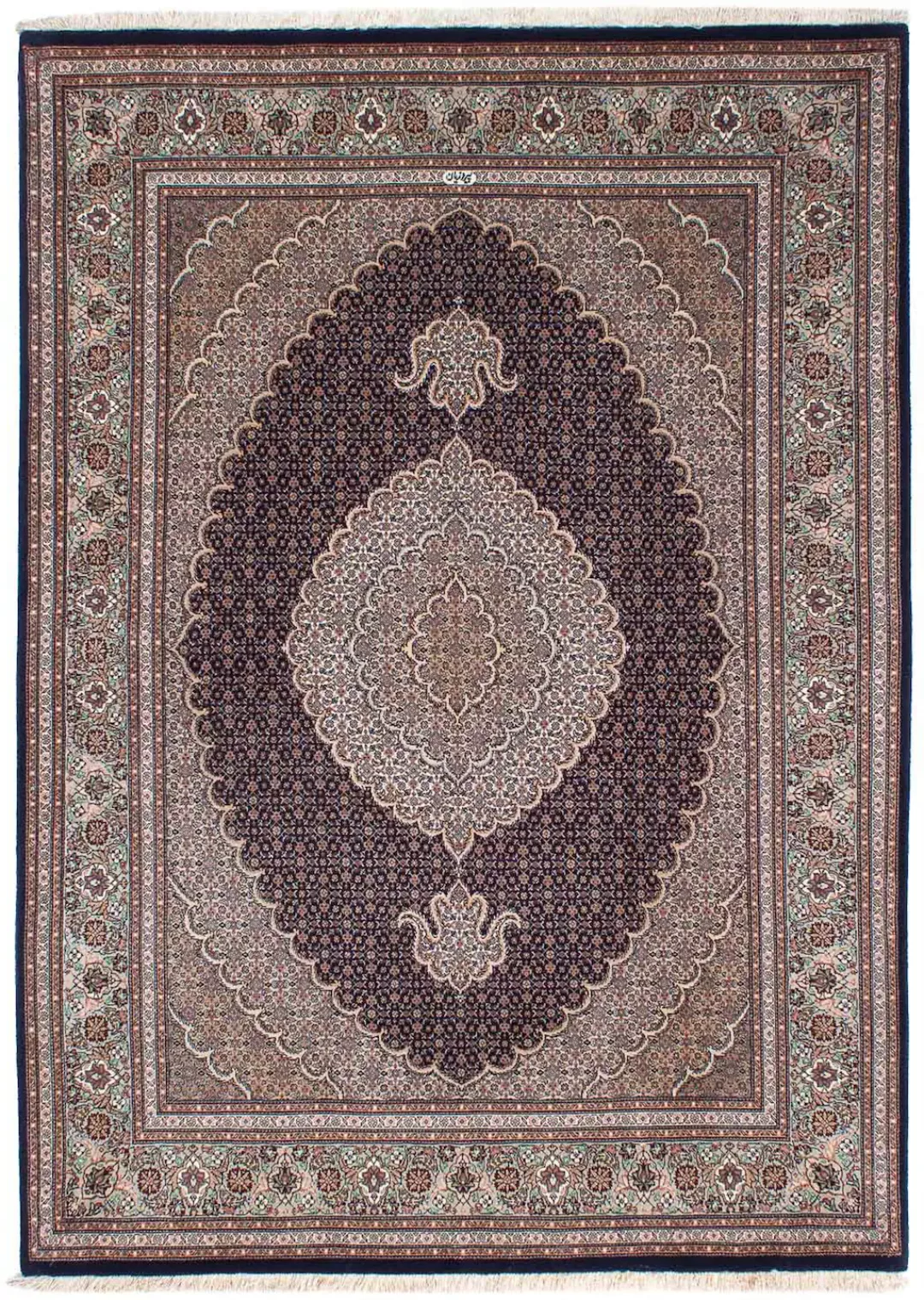morgenland Orientteppich »Perser - Täbriz - 213 x 151 cm - dunkelblau«, rec günstig online kaufen