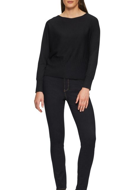 s.Oliver BLACK LABEL Strickpullover mit Strukturmuster am Saum günstig online kaufen