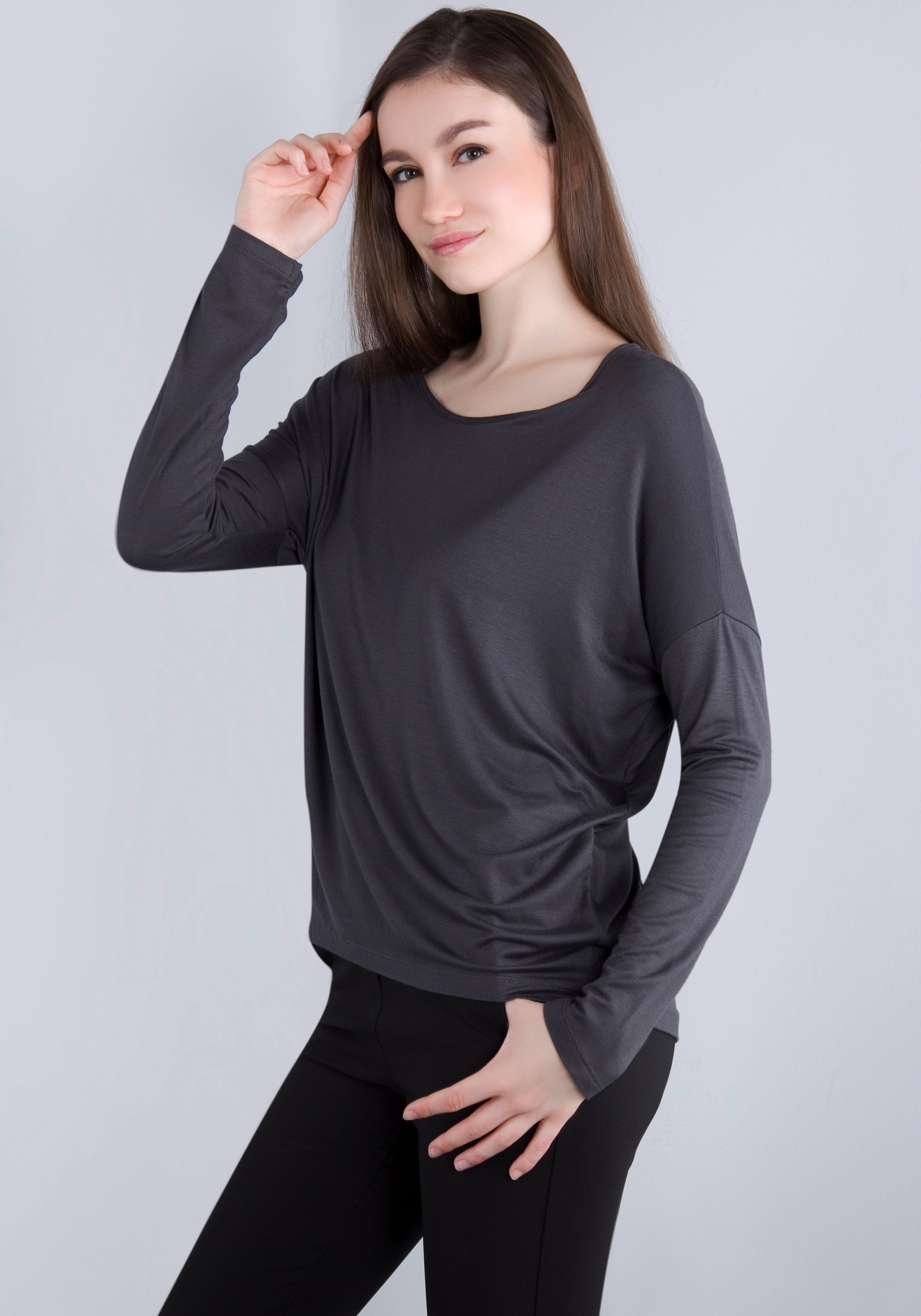 IMPERIAL Langarmshirt in lässiger "O - günstig online kaufen