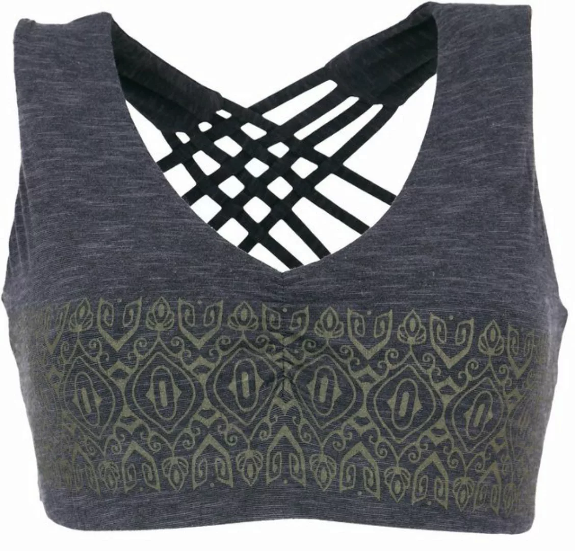 Guru-Shop T-Shirt Bikini Top, Bra Top, bedrucktes Yoga Top aus.. Festival, günstig online kaufen