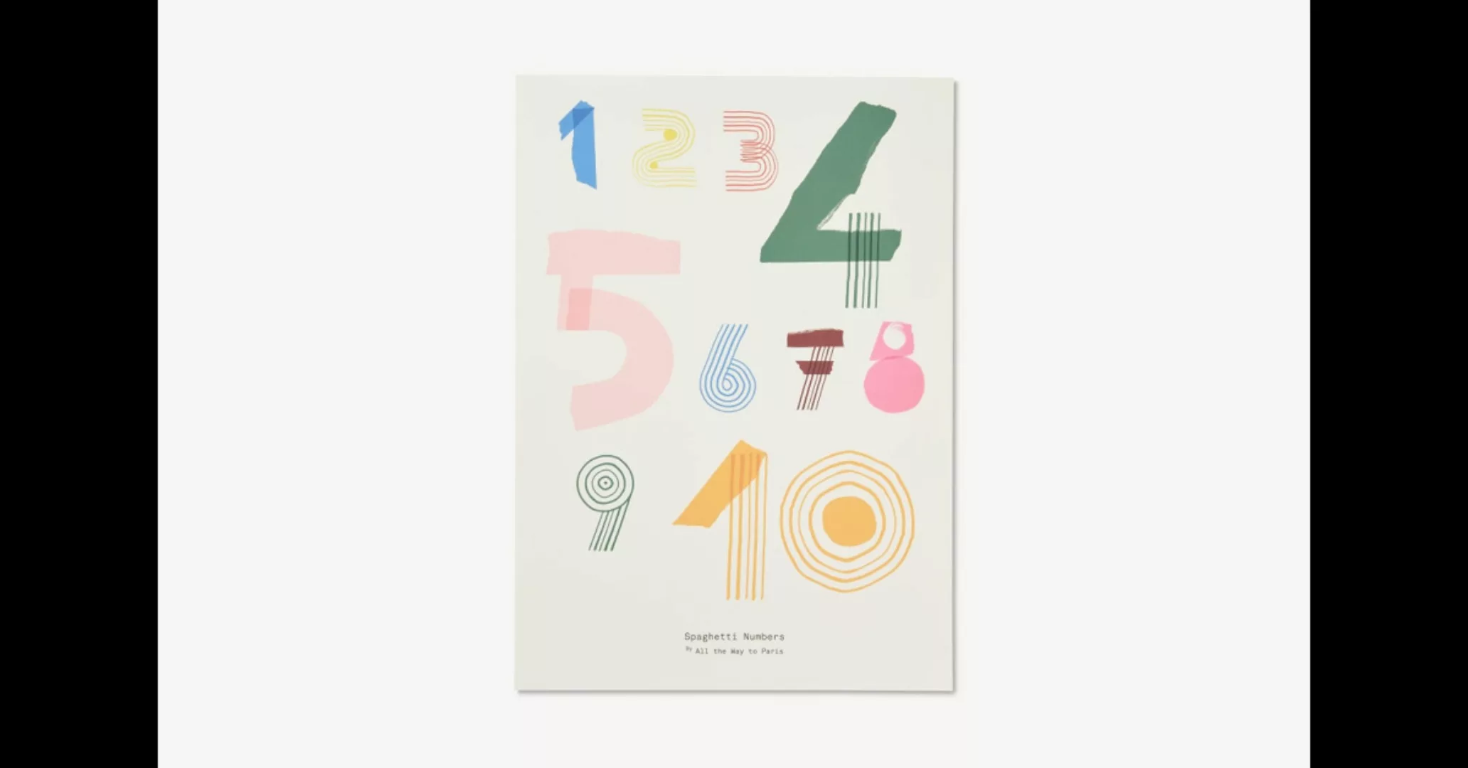 MADO Spaghetti Numbers Kunstdruck von All The Way To Paris (50 x 70 cm) - M günstig online kaufen