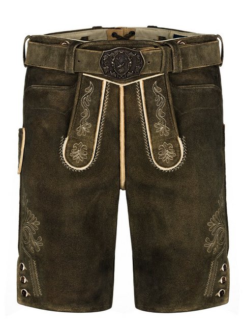 Almbock Trachtenlederhose Trachtenhose Wildbock Graz (2-tlg) dunkelbraun mi günstig online kaufen