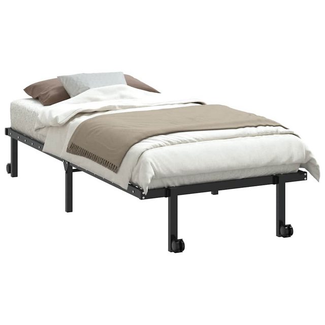 vidaXL Bett Bettgestell ohne Matratze Klappbar Schwarz 90x190 cm Stahl günstig online kaufen