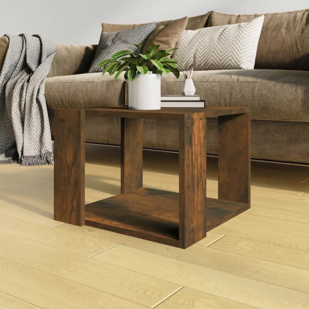 Vidaxl Couchtisch Räuchereiche 40x40x30 Cm Holzwerkstoff günstig online kaufen