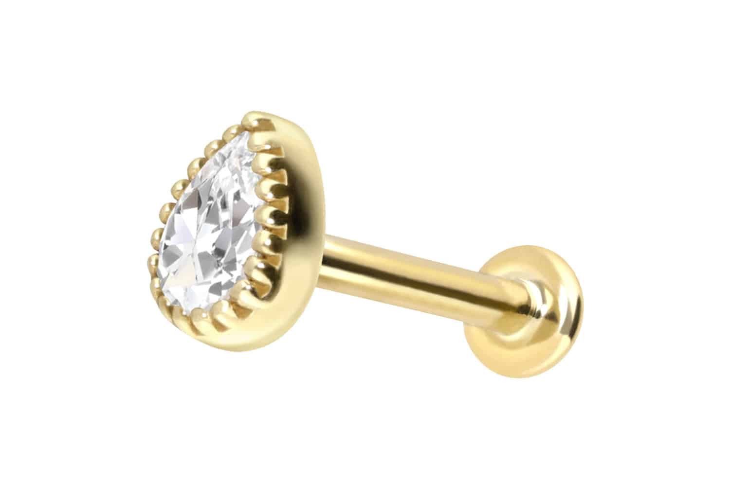PIERCINGLINE Piercing-Set 14 Karat Gold Labret günstig online kaufen