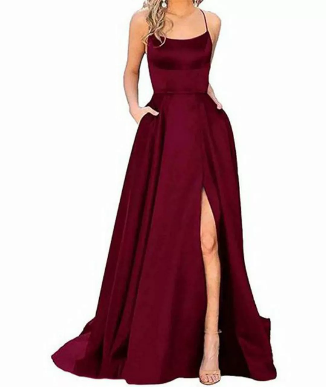 KIKI Abendkleid Damen Elegant Lange Ballkleider A-Linie Backless Hochzeitsk günstig online kaufen