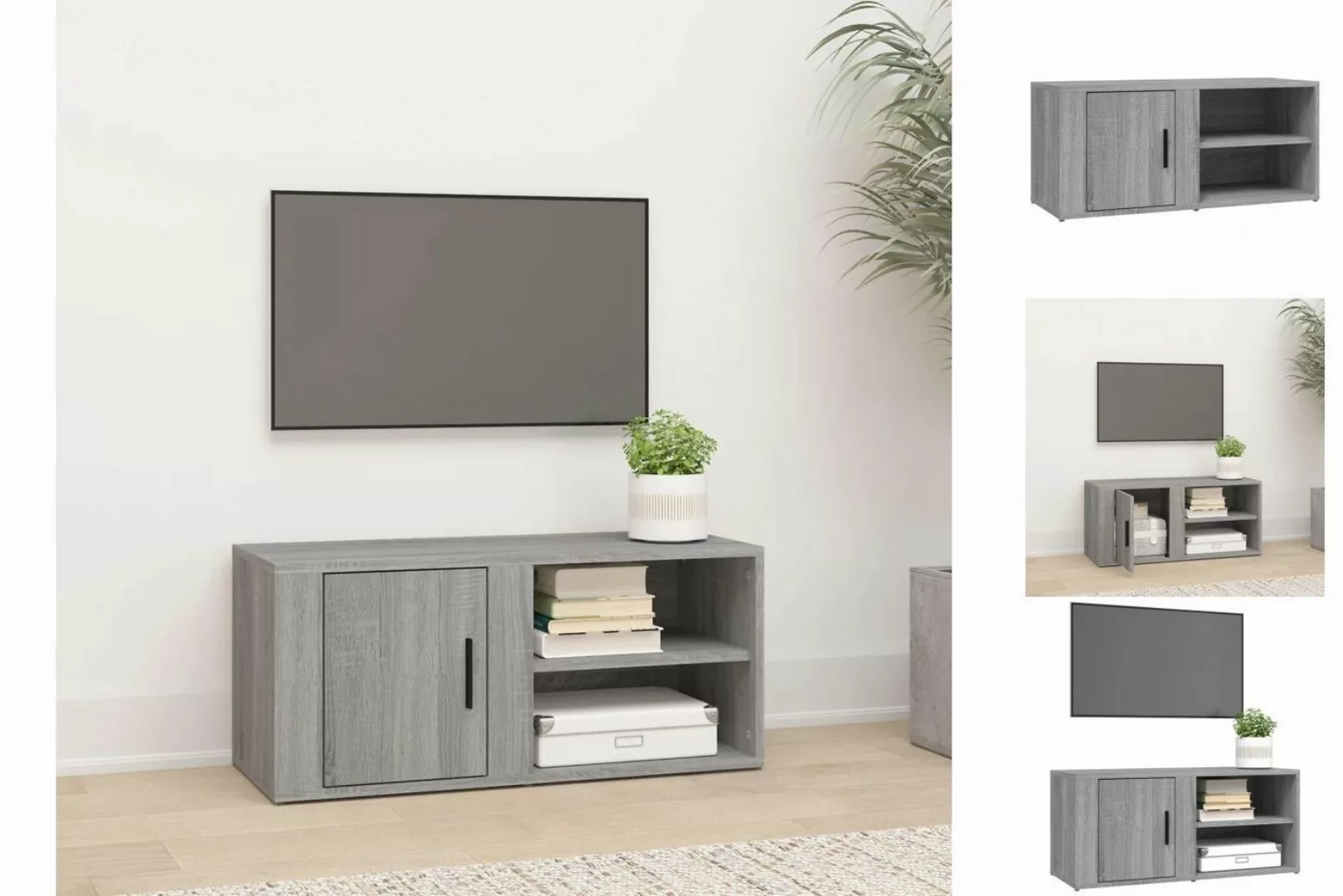 vidaXL TV-Schrank TV-Schrank Grau Sonoma 80x31,5x36 cm Spanplatte TV-Lowboa günstig online kaufen