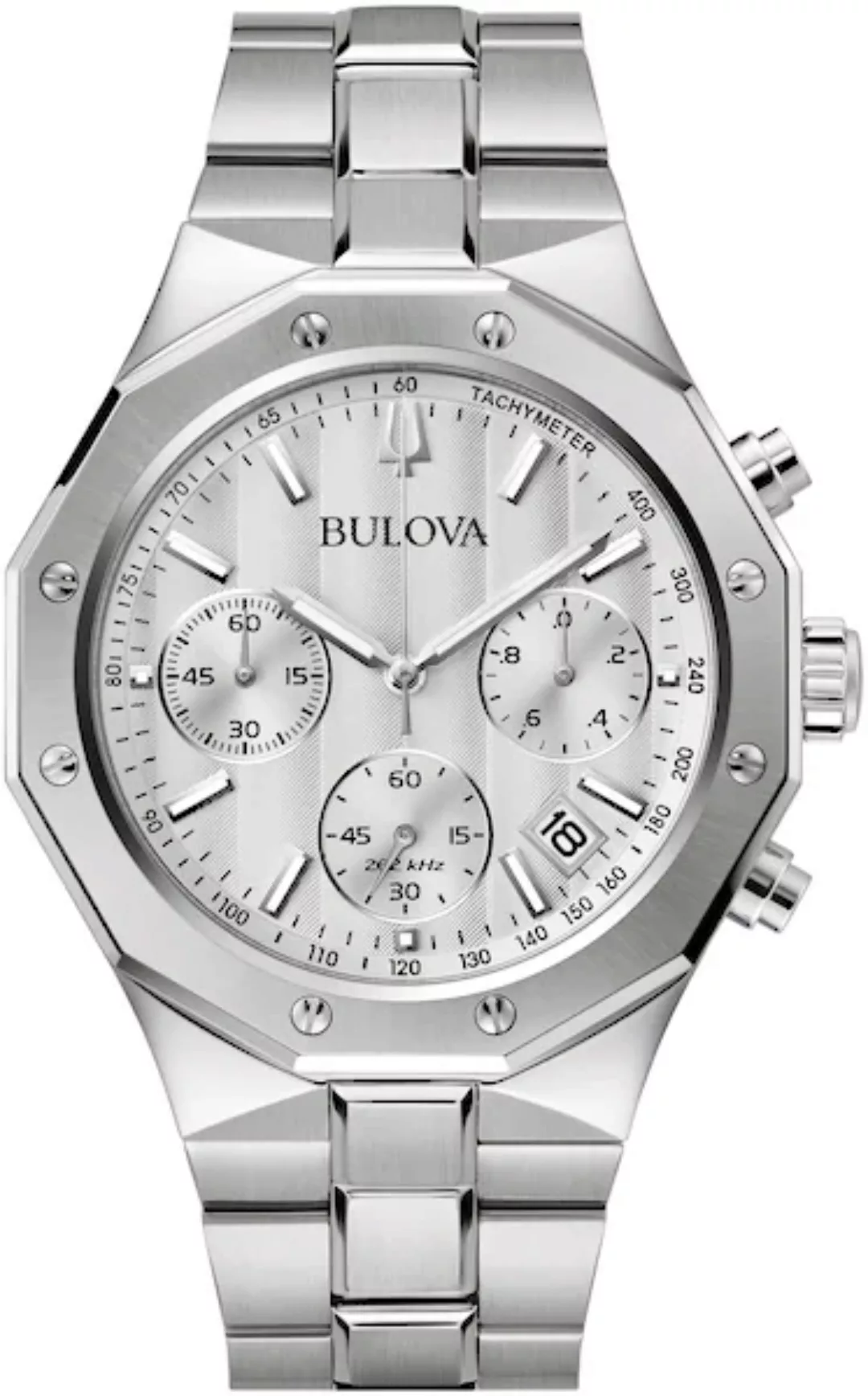 Bulova Chronograph »96B408«, Armbanduhr, Quarzuhr, Herrenuhr, Edelstahlarmb günstig online kaufen