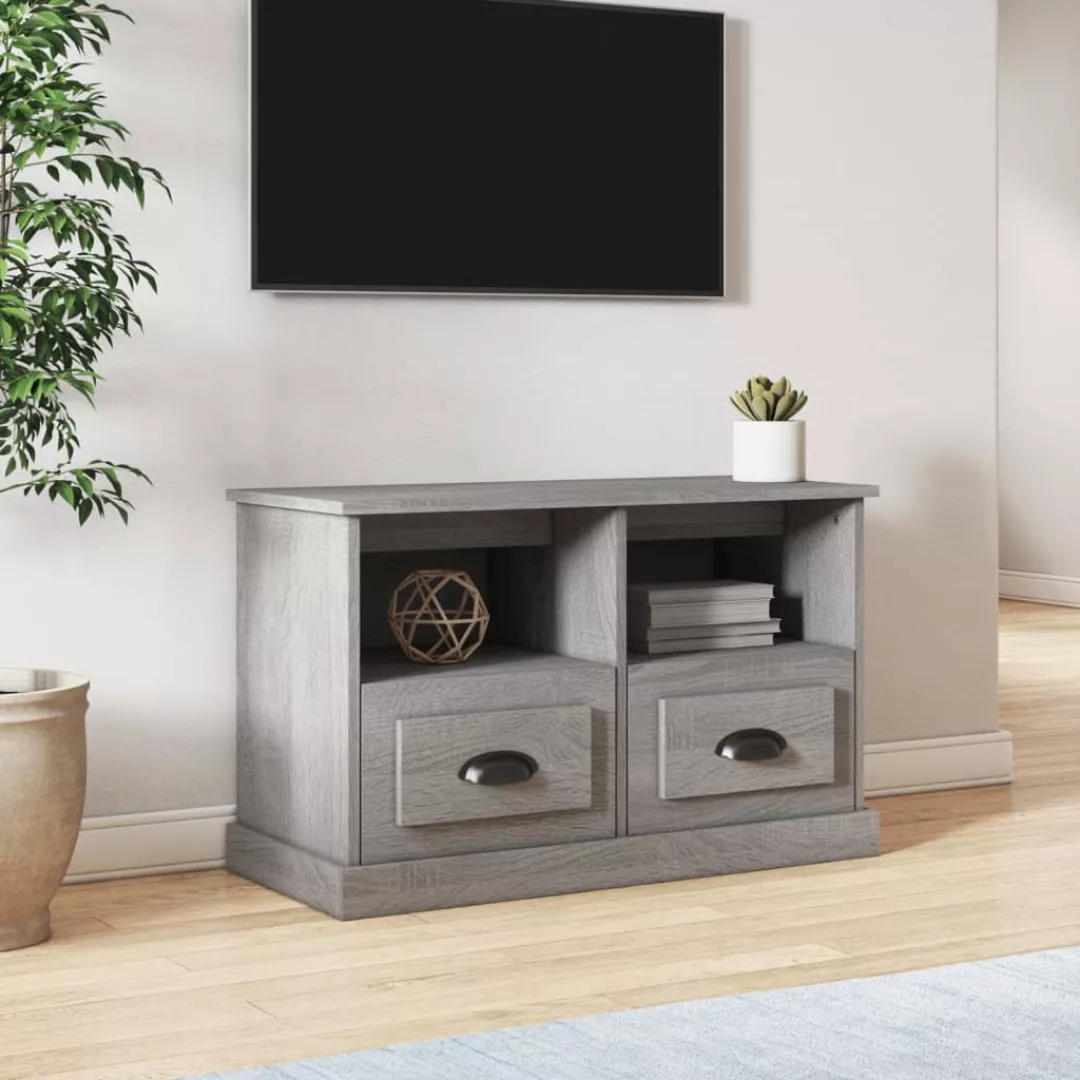 vidaXL TV-Schrank TV-Schrank Grau Sonoma 80x35x50 cm Spanplatte günstig online kaufen