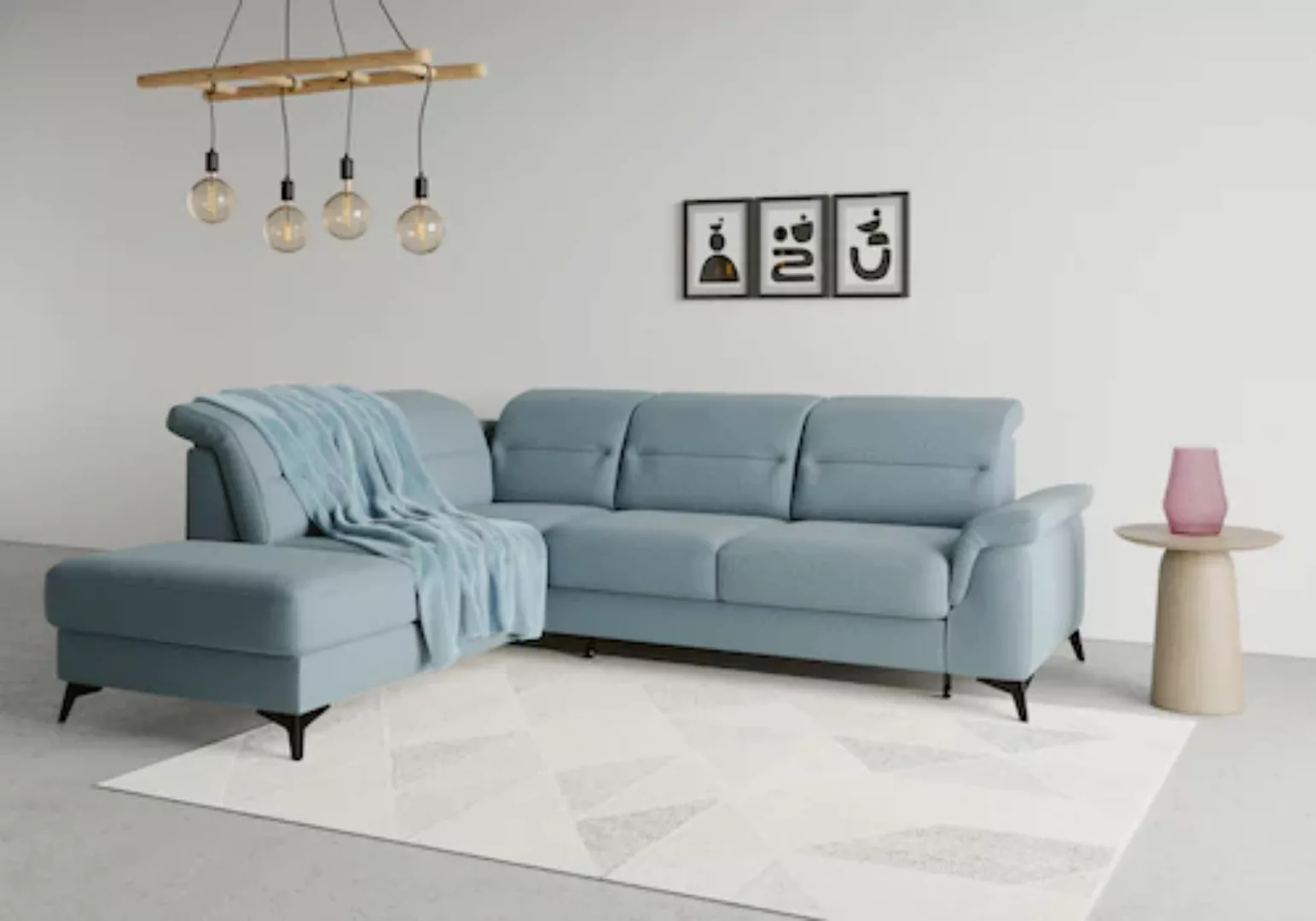 sit&more Ecksofa »Sinatra L-Form«, mit Ottomane, optional mit Kopfteilverst günstig online kaufen