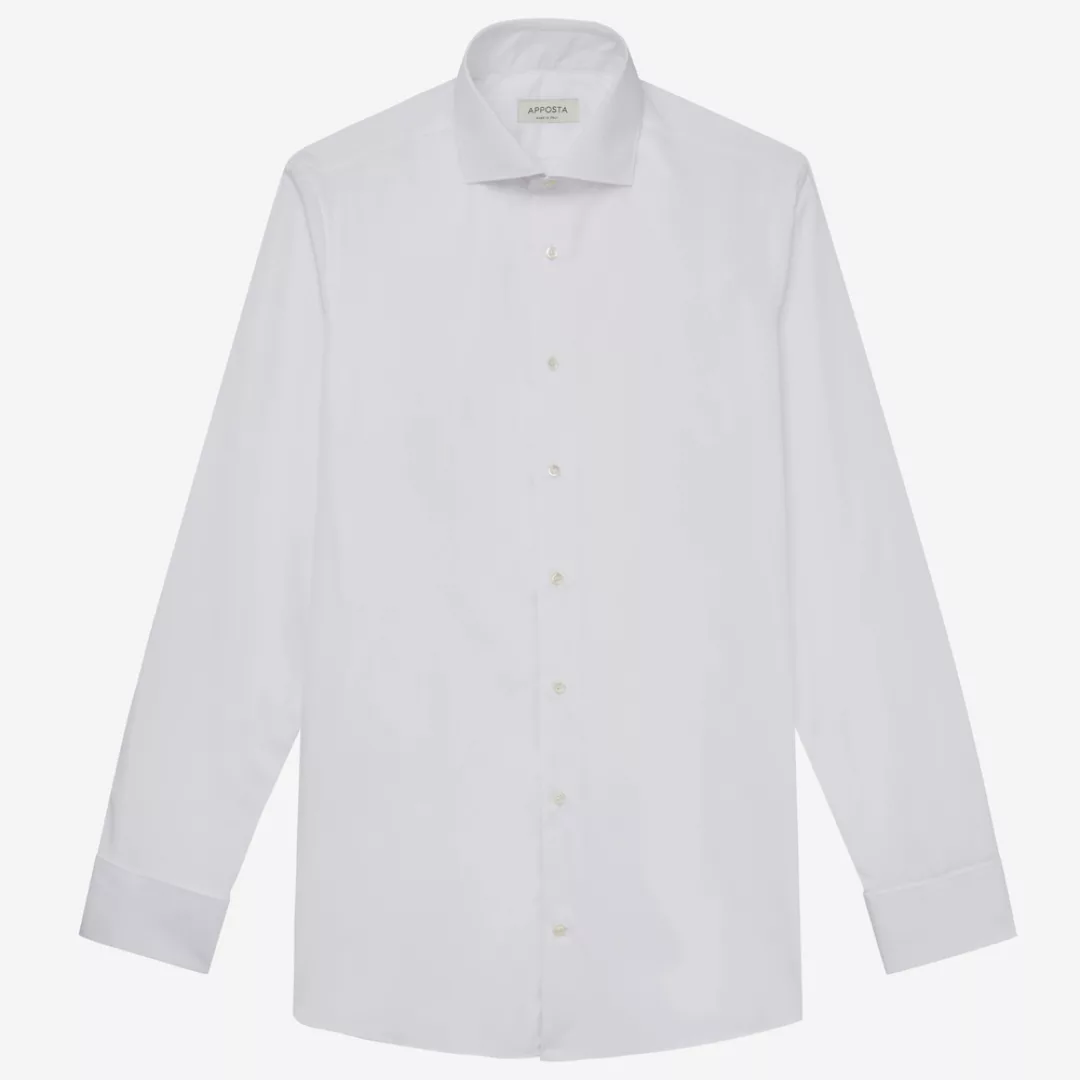 Hemd  einfarbig  weiß 100% reine baumwolle twill dreifach gezwirnt giza 45, günstig online kaufen