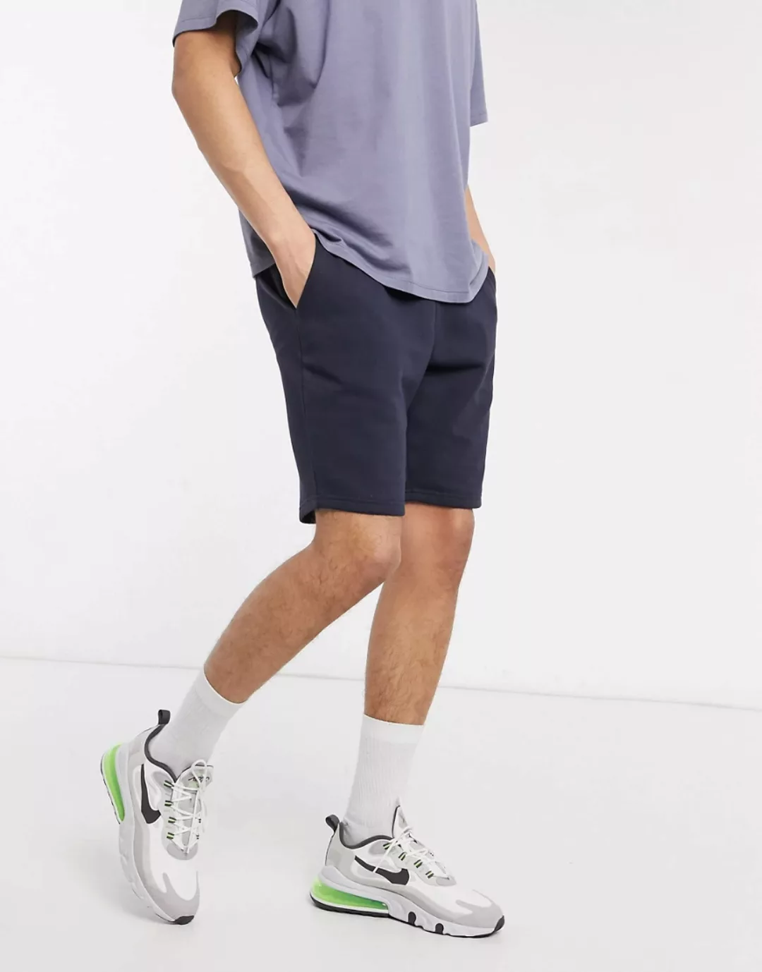 New Look – Jersey-Shorts in Marine-Navy günstig online kaufen
