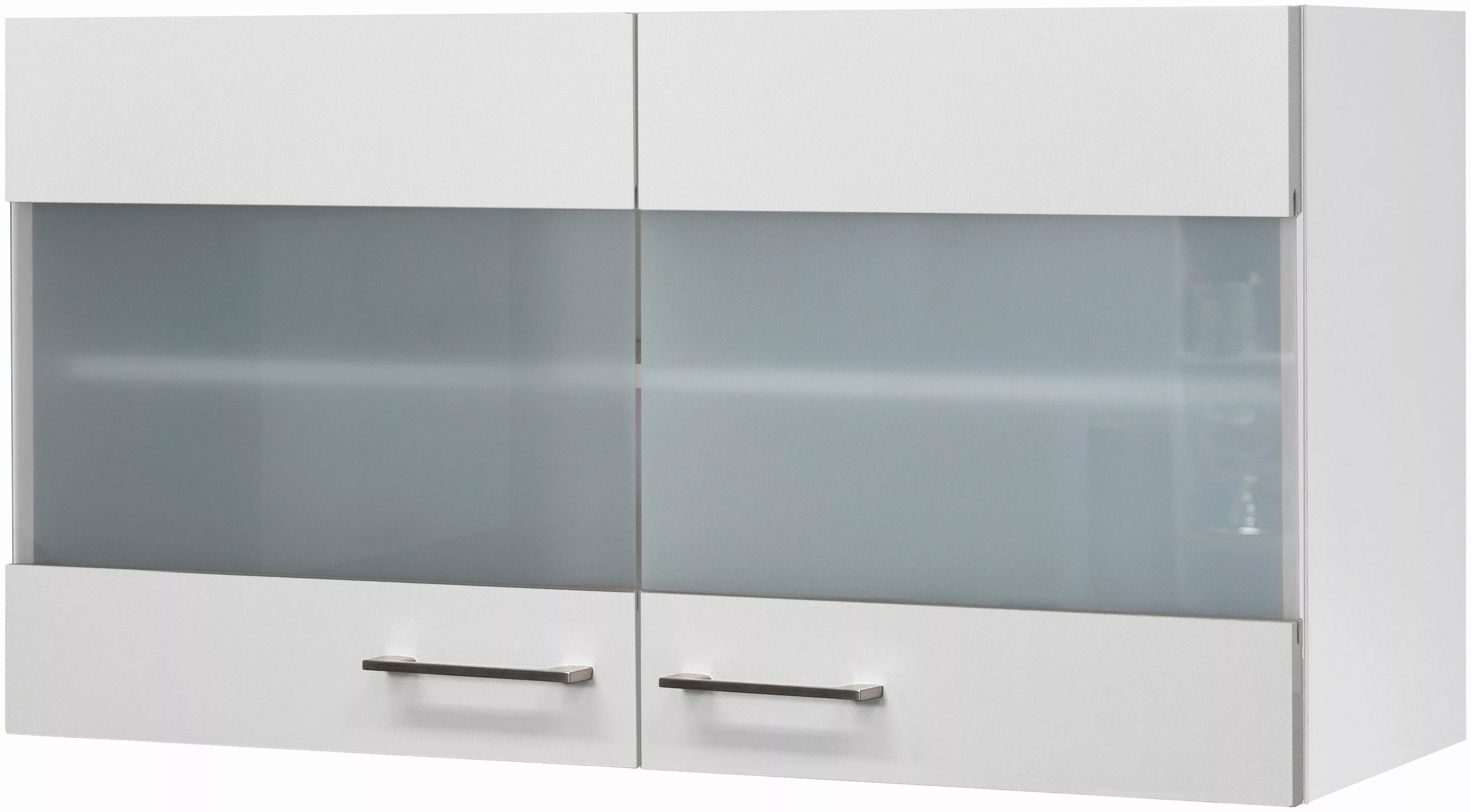 Flex-Well Exclusiv Glas-Hängeschrank Joelina 100 cm Weiß günstig online kaufen