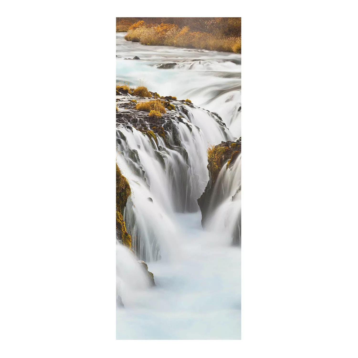 Glasbild Natur & Landschaft - Hochformat Brúarfoss Wasserfall in Island günstig online kaufen