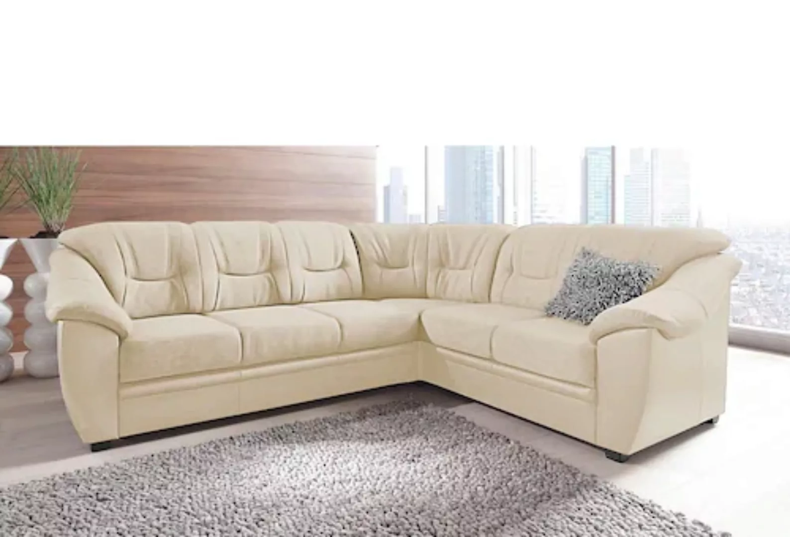 sit&more Ecksofa »Savona L-Form«, wahlweise mit Bettfunktion, inklusive Fed günstig online kaufen
