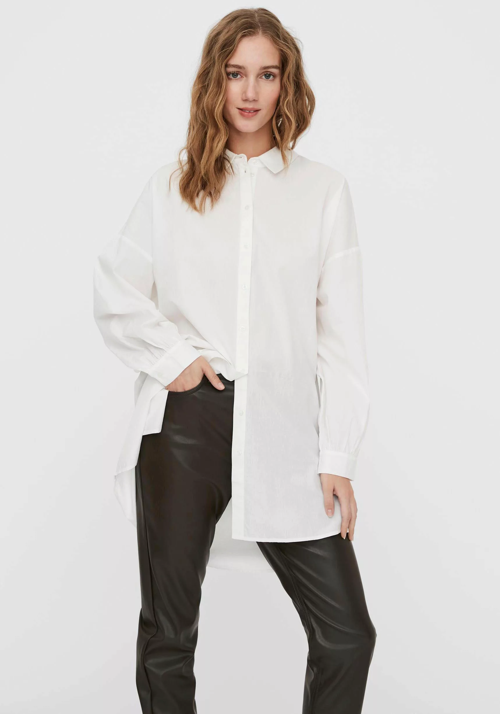 VERO MODA Lang Hemd Damen White günstig online kaufen