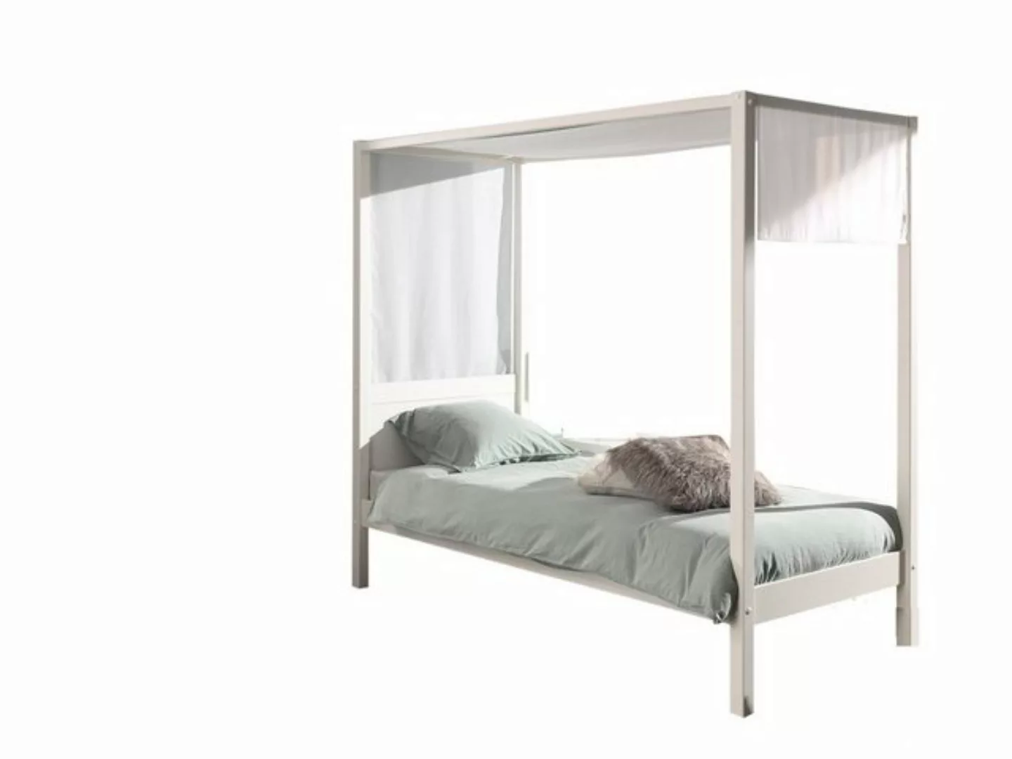 58 aufm Kessel Bettgestell Himmelbett Katerína 208x98x191 Einzelbett Massiv günstig online kaufen