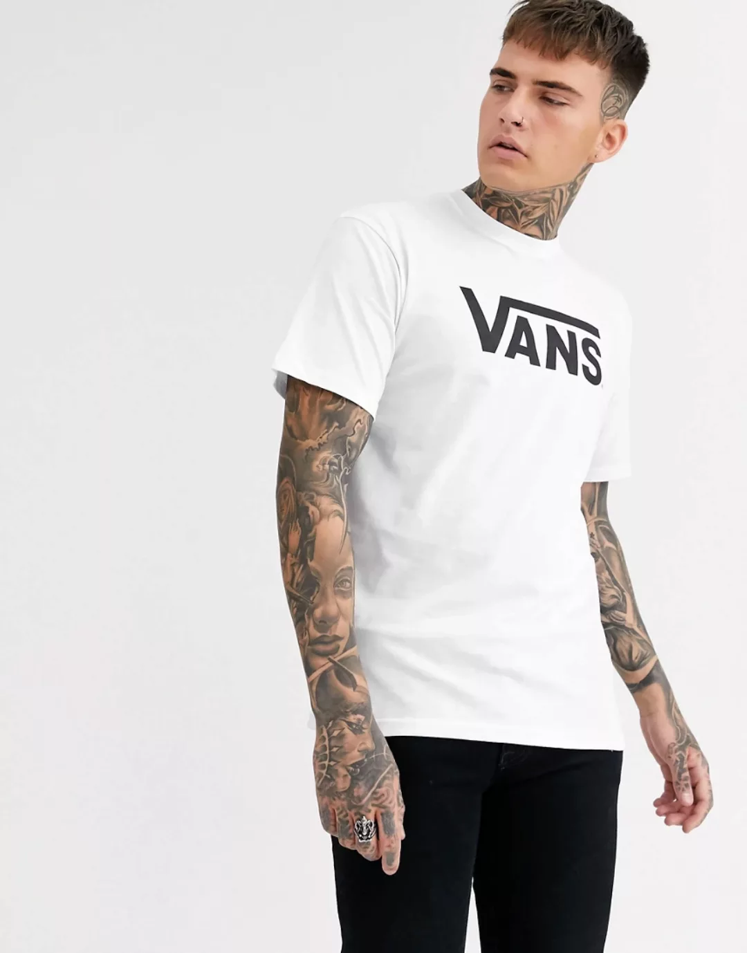 Vans Classic – T-Shirt mit Logo in Weiß günstig online kaufen