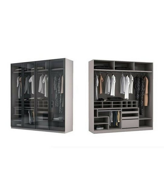 Xlmoebel Kleiderschrank Loft Kleiderschrank Luxus Schlafzimmer Holz Schrank günstig online kaufen