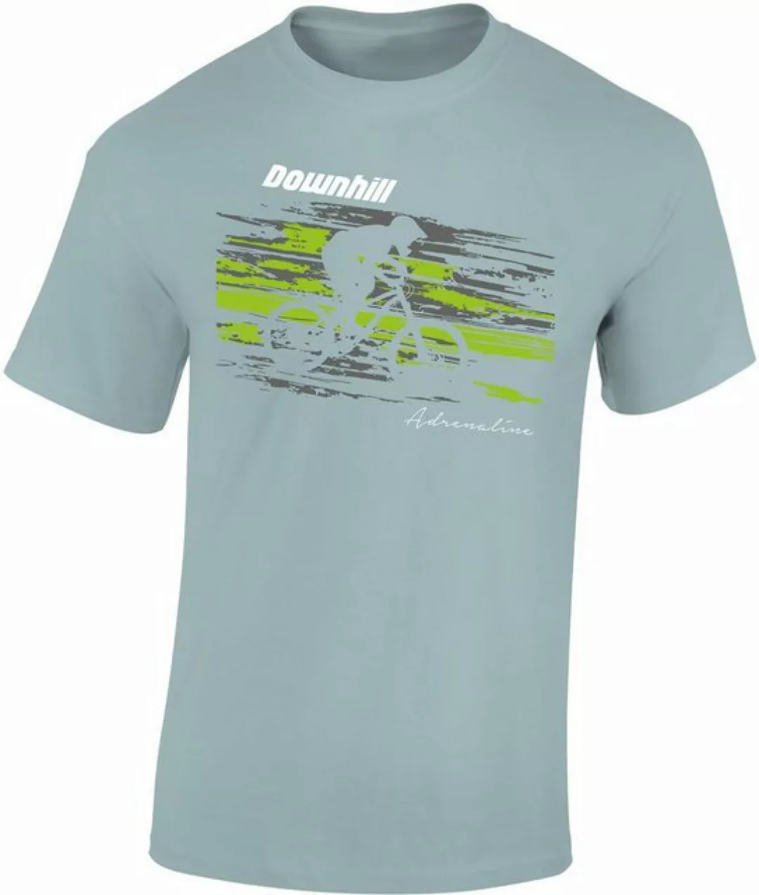 Baddery Print-Shirt Fahrrad T-Shirt : "Downhill Adrenaline", hochwertiger S günstig online kaufen
